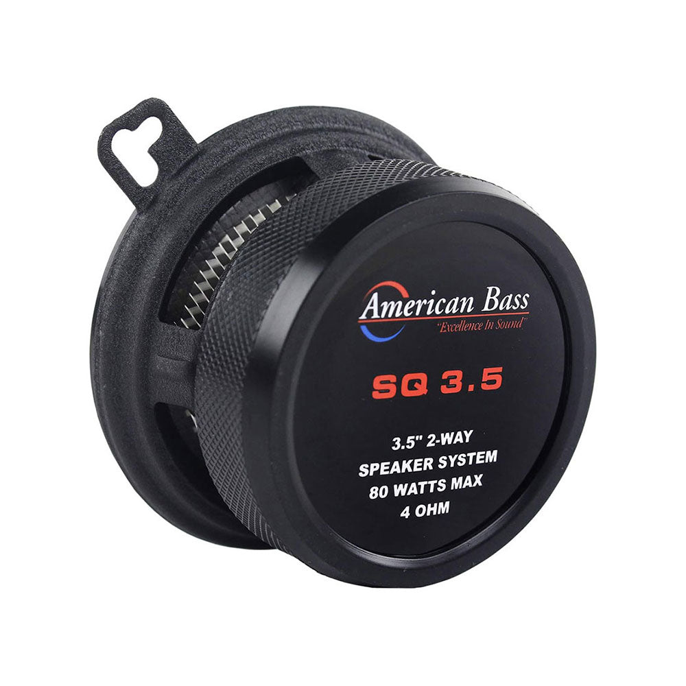American Bass SQ3.5 80W 3.5-Inch 2-Way Coaxial Car Speakers - Premium Sound for Cars, Trucks & SUVs - Perfect for Upgrading Your Vehicle Audio System