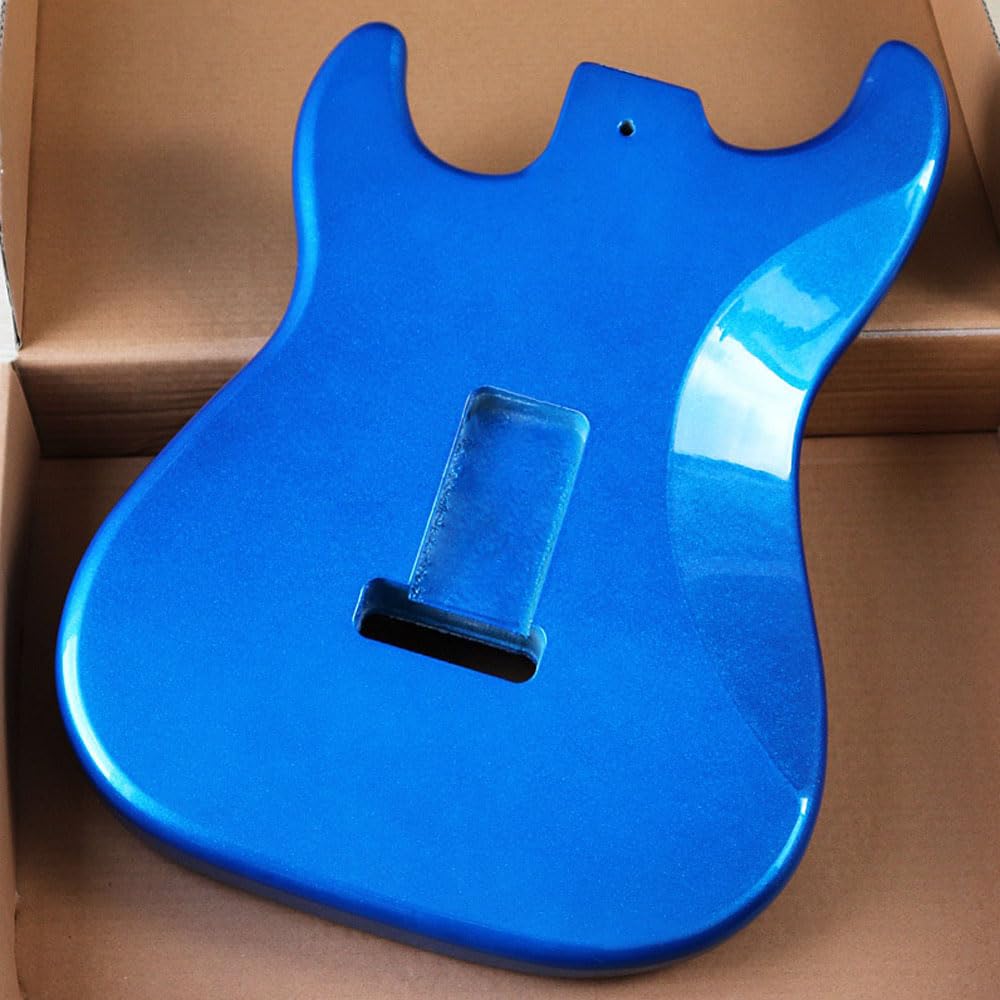 Fender ST Strat Electric Guitar Body - DIY Replacement HSH Poplar Wood Body in Metal Blue | Perfect for Custom Guitar Builds & Upgrades