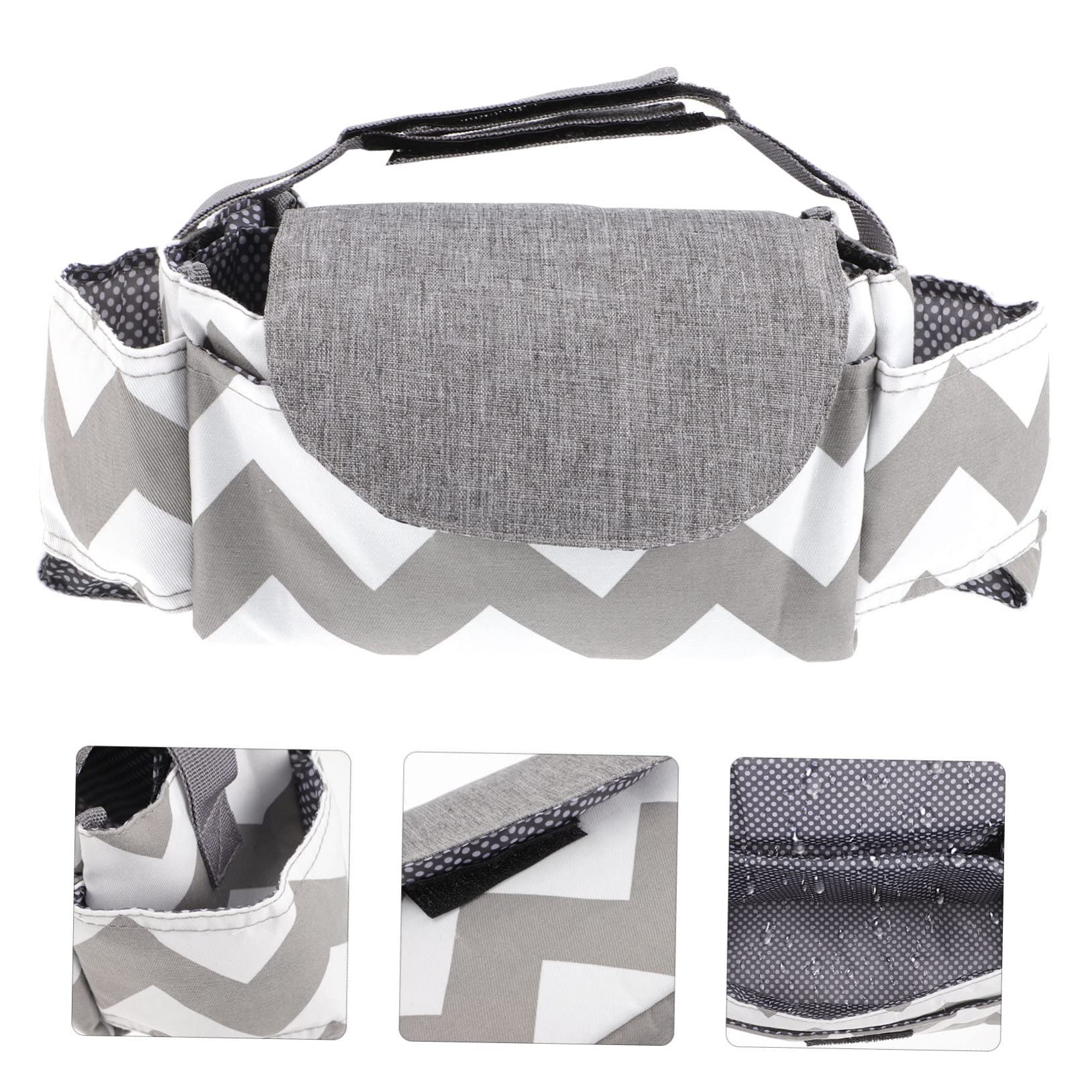Totority 5-Piece Stroller Organizer Bag - Diaper Storage & Pram Accessories Hanging Bag for Baby Essentials - Perfect for Strollers, Diaper Bags & On-the-Go Parents