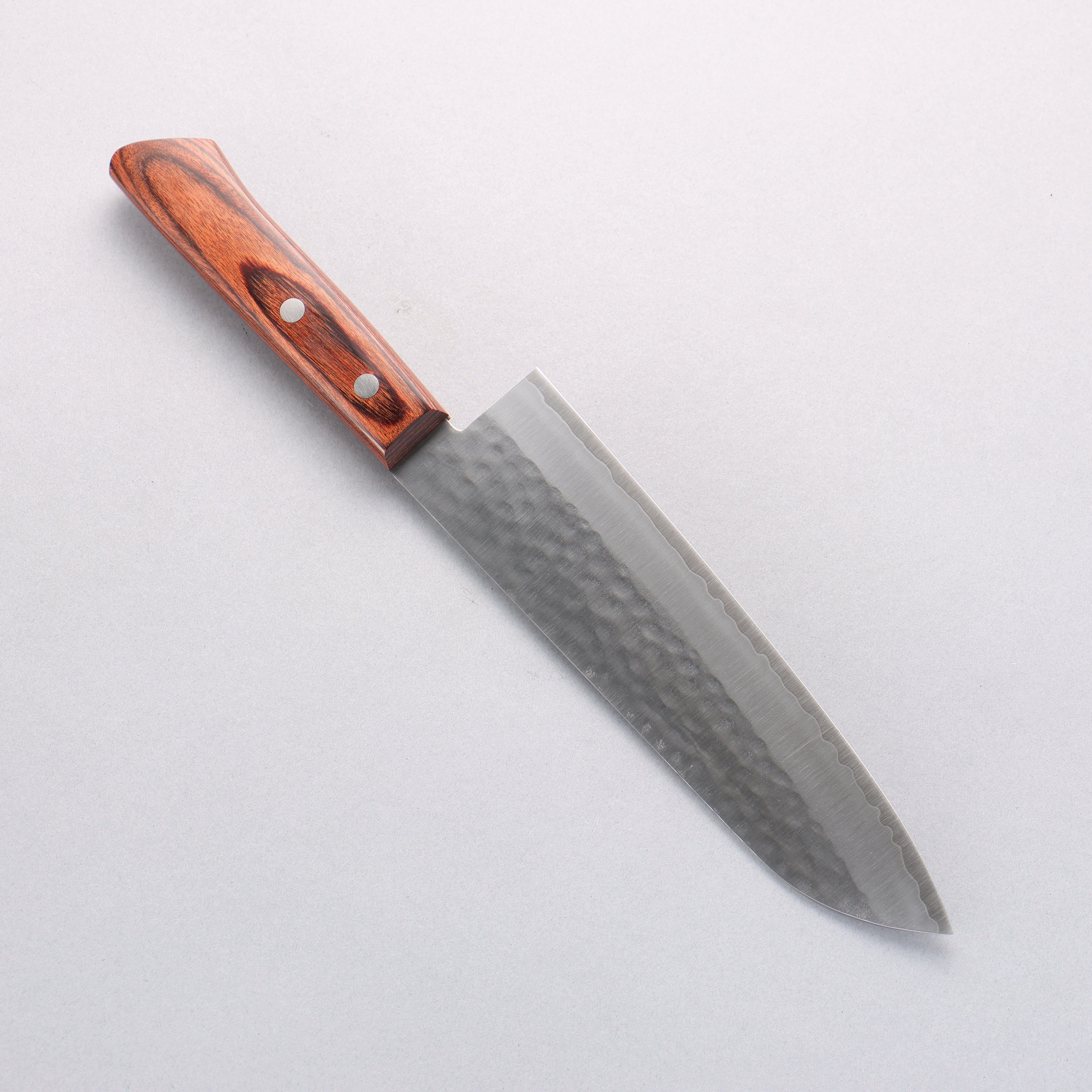 Premium Kunihira VG1 Hammered Gyuto 180mm Japanese Chef Knife with Mahogany Handle - Perfect for Sushi, Meat Slicing & Professional Kitchen Use