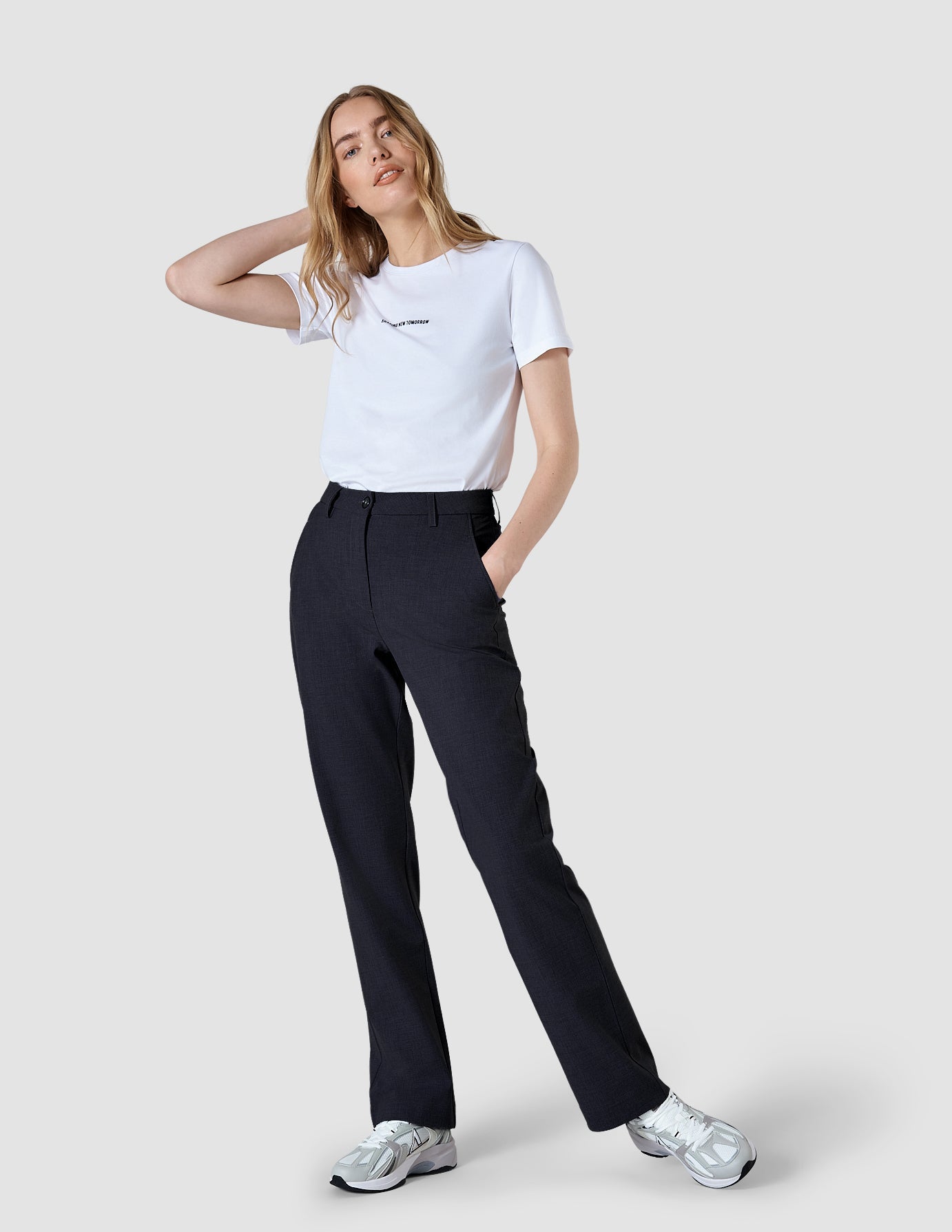 Essential Straight Fit Pants in Midnight Blue - Comfortable & Stylish for Work, Travel & Everyday Wear