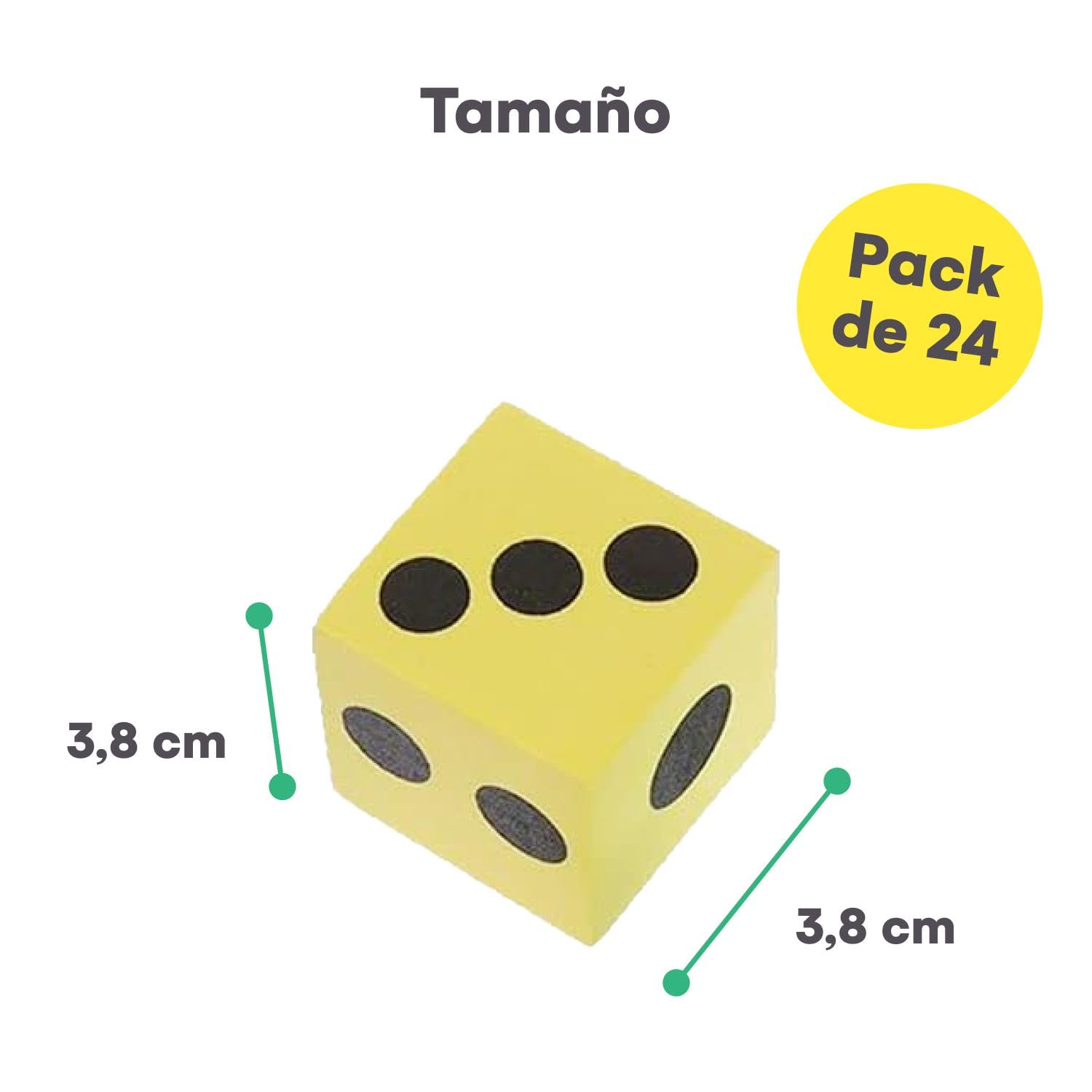 Kicko Foam Dice Set - 24 Pack Large Colorful Square Soft Dice for Kids - Math Learning Toys, Classroom Activities, Party Favors & Game Night Supplies - Perfect for Educational Games, Birthday Parties and Family Fun