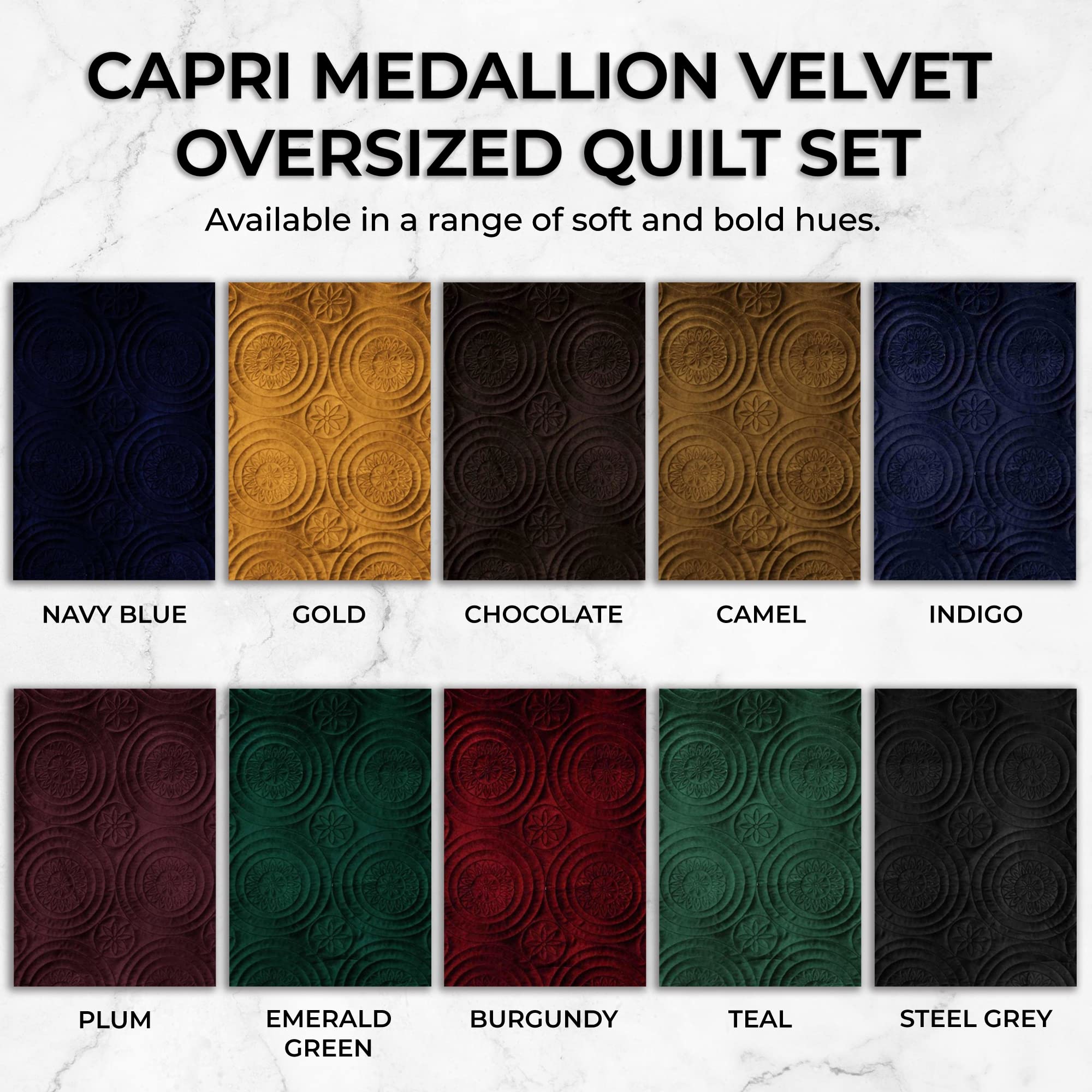 Tribeca Living Oversized Velvet Quilt - 3-Piece Queen Bed Set with 260GSM Soft Quilted Velvet, Includes 1 Quilt & 2 Shams in Plum | Luxurious Bedding for Master Bedroom, Guest Room & Cozy Winter Nights