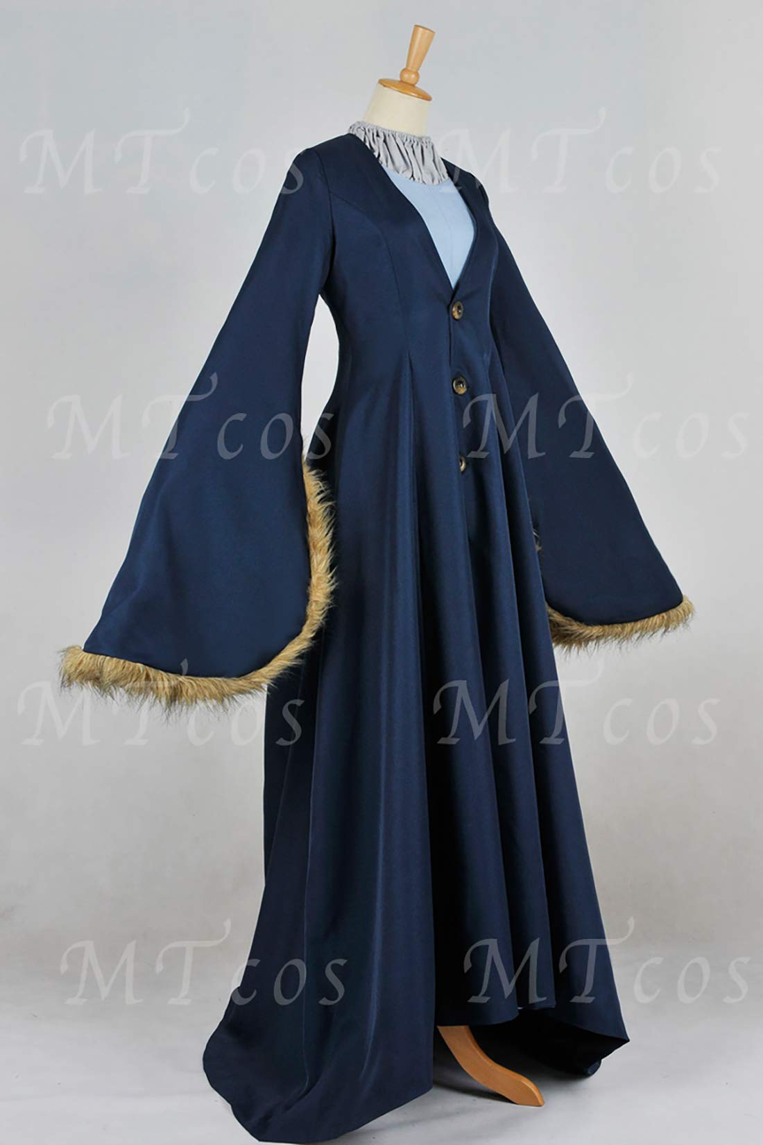 Game of Thrones Catelyn Stark Cosplay Costume - Medieval Fantasy Dress with Trench Outfit & Skirt for Halloween, Comic Con, and Themed Parties