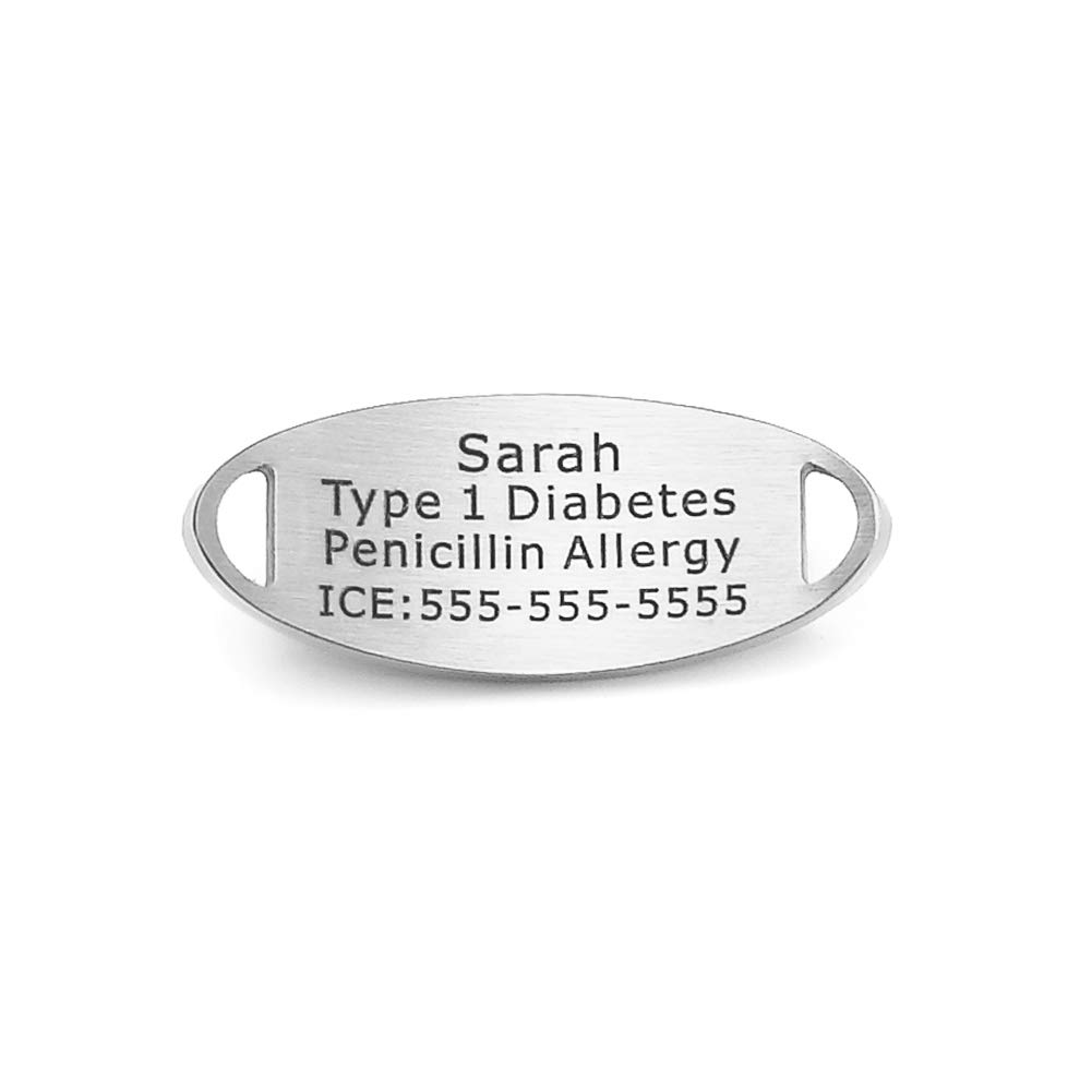 Personalized Medical Alert Bracelets for Women - Stainless Steel Engraved ID Bracelet with Free Custom Engraving - Perfect for Diabetes, Allergies & Emergency Medical Identification