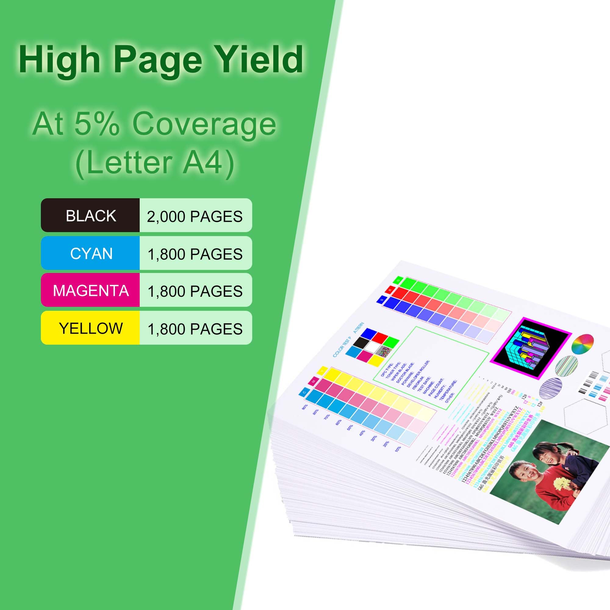 210A Toner Cartridges 4-Pack (Black, Cyan, Yellow, Magenta) - Compatible with HP Color MFP 4301fdw/4301fdn/Pro 4201dw/4201dn Series Printers | High-Yield Replacement Ink for Office & Home Printing, Documents, Photos & Presentations