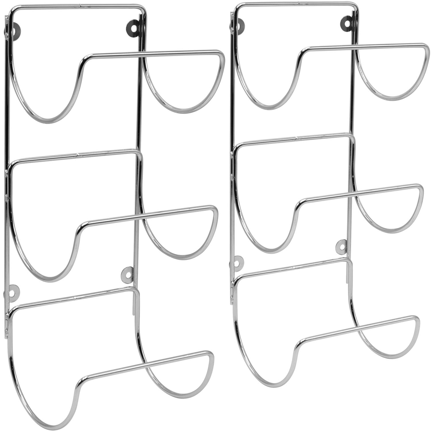 Sorbus 6-Tier Wall Mounted Towel Rack - Space Saving Bathroom Organizer for Rolled Towels, Washcloths & Linens - Silver Hanging Shelf for Bathroom, Spa, Salon Storage (Perfect for Small Bathrooms & Clutter-Free Organization)