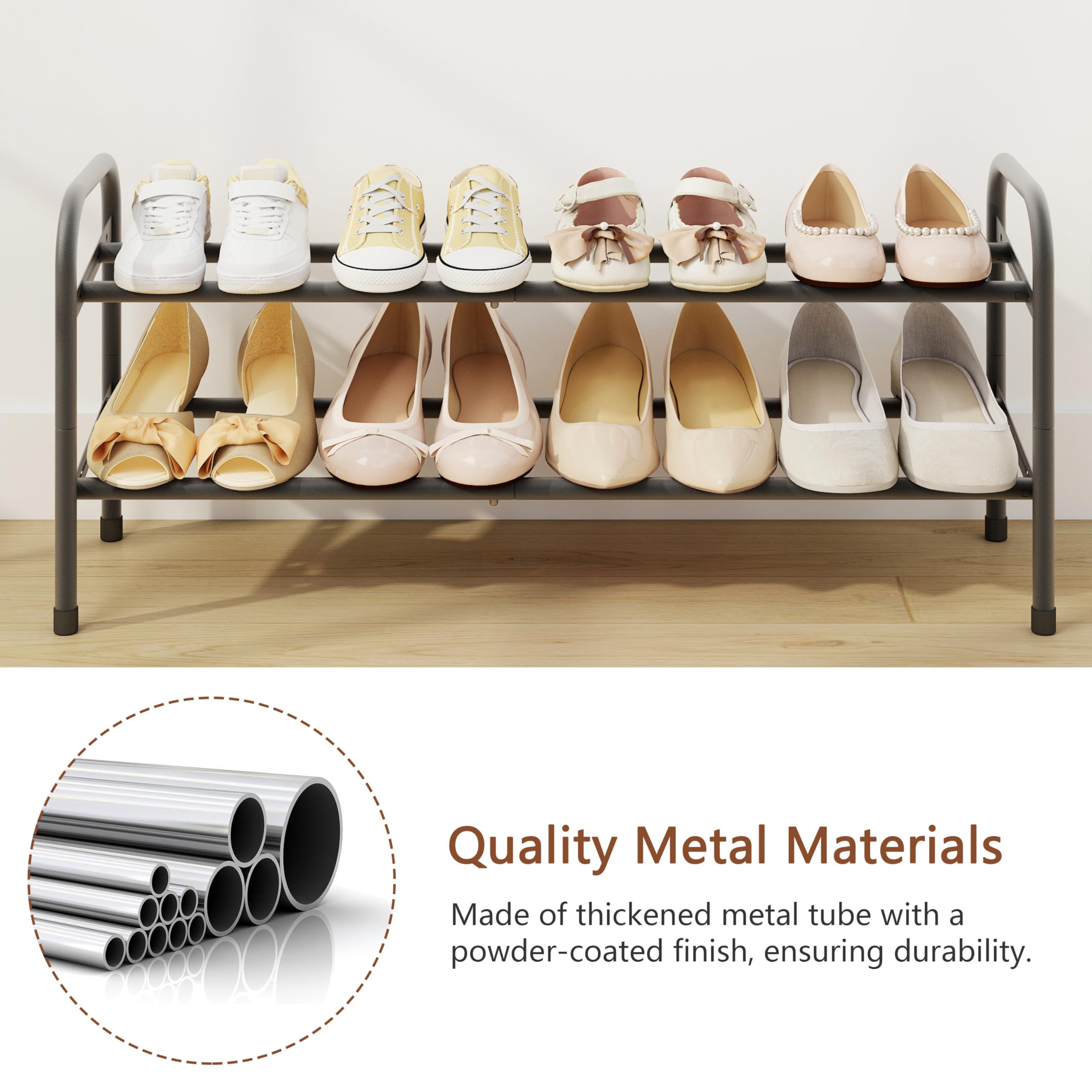 2-Tier Expandable Shoe Rack Organizer - 41.53