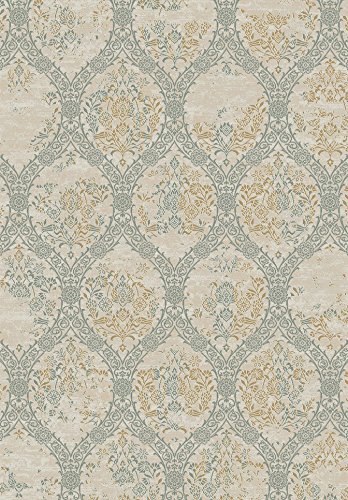 Dynamic Rugs Kingston 76113 Non-Slip Area Rug 2.2' x 7.7' White Washable Runner Rug for Hallway, Living Room & Bedroom