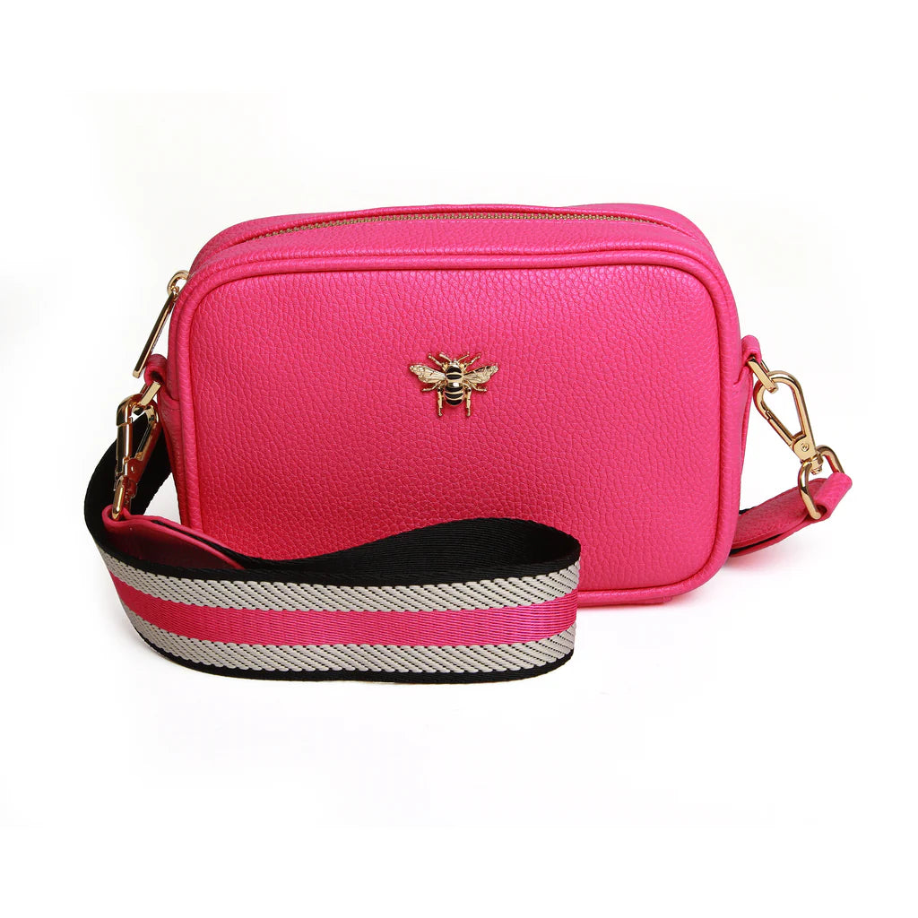 Alice Wheeler Mini Crossbody Bag for Women - Hot Pink | Stylish Small Shoulder Purse for Everyday Use, Travel & Date Night