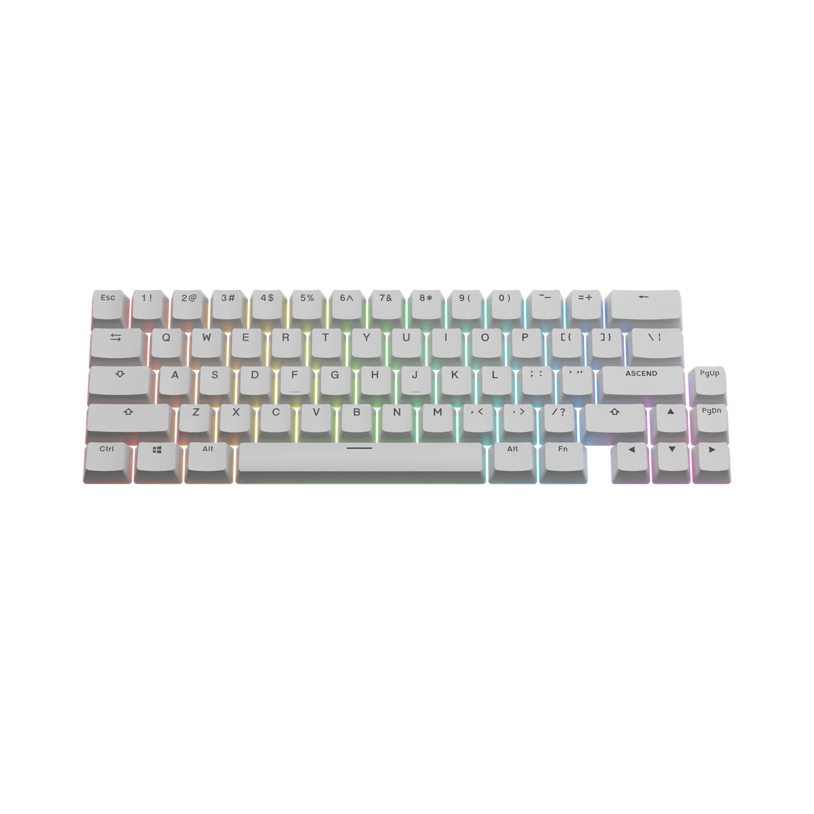 Premium White Keycaps for Mechanical Keyboards - ANSI Layout, Durable PBT Material, Cherry MX Compatible - Perfect for Gaming, Typing & Office Work