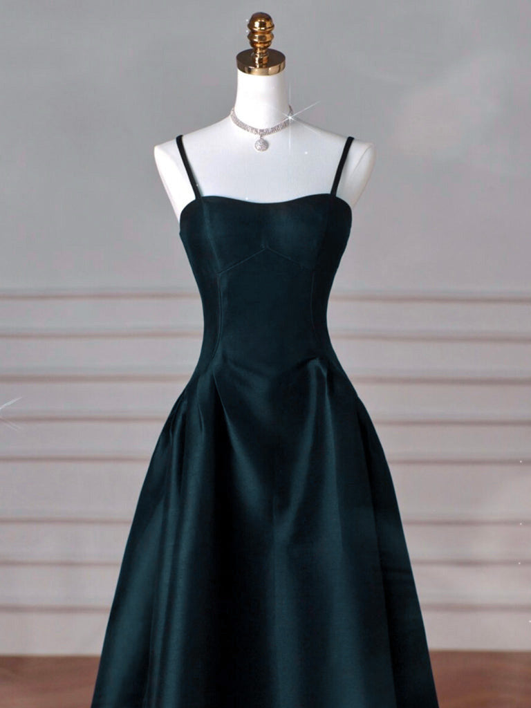 Elegant A-Line Sweetheart Neck Satin Peacock Blue Long Prom Dress for Homecoming, Formal Dances & Special Occasions