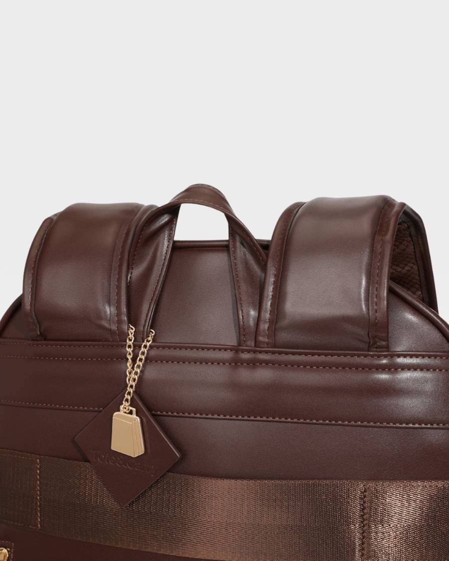 Apollo 1 Tombstone Backpack in Chocolate Brown - Durable Laptop Backpack for College, Travel & Outdoor Adventures