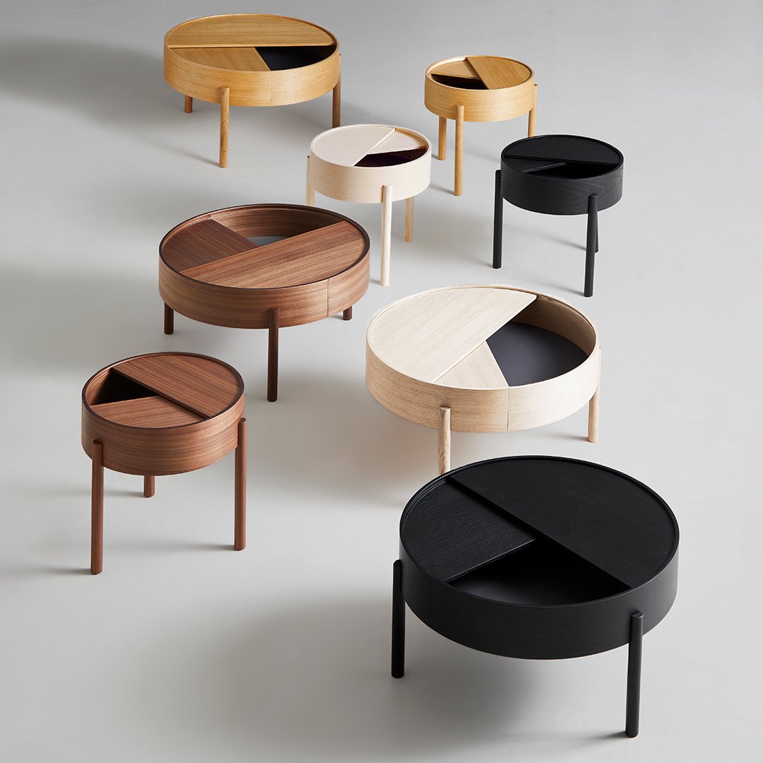 Modern Arc Coffee Table - Sleek Mid-Century Design for Living Room, Lounge & Office - Perfect for Small Spaces & Home Decor