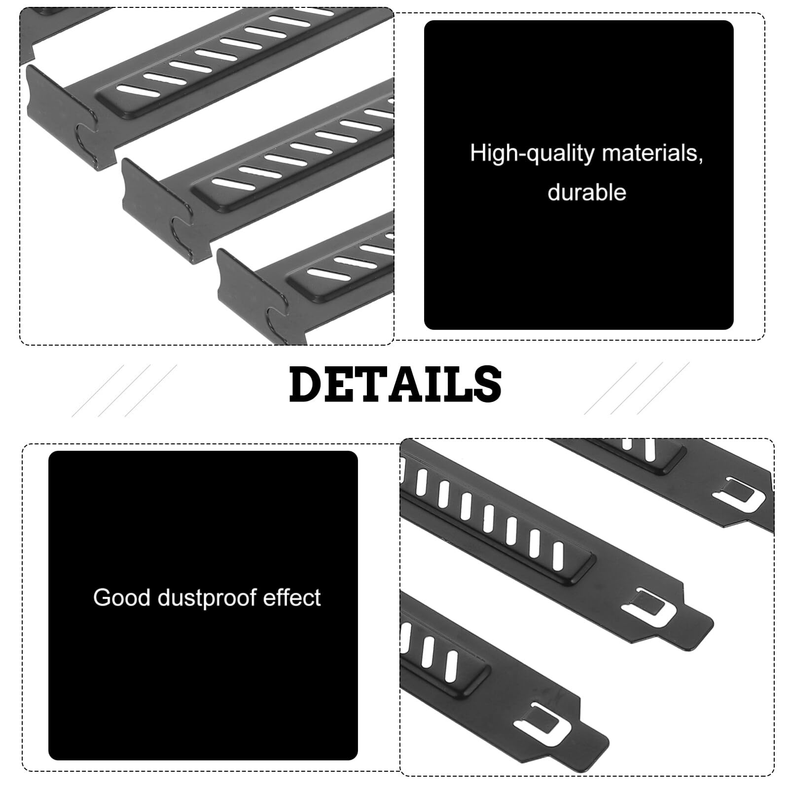 UKCOCO 20pcs Stainless Steel PCI Slot Covers - Blanking Plates for Computer Case, GPU Bezel, RGB Case Modding, Chassis Bits & Deflector | Perfect for PC Builds, Gaming Rigs & Custom Computer Modifications