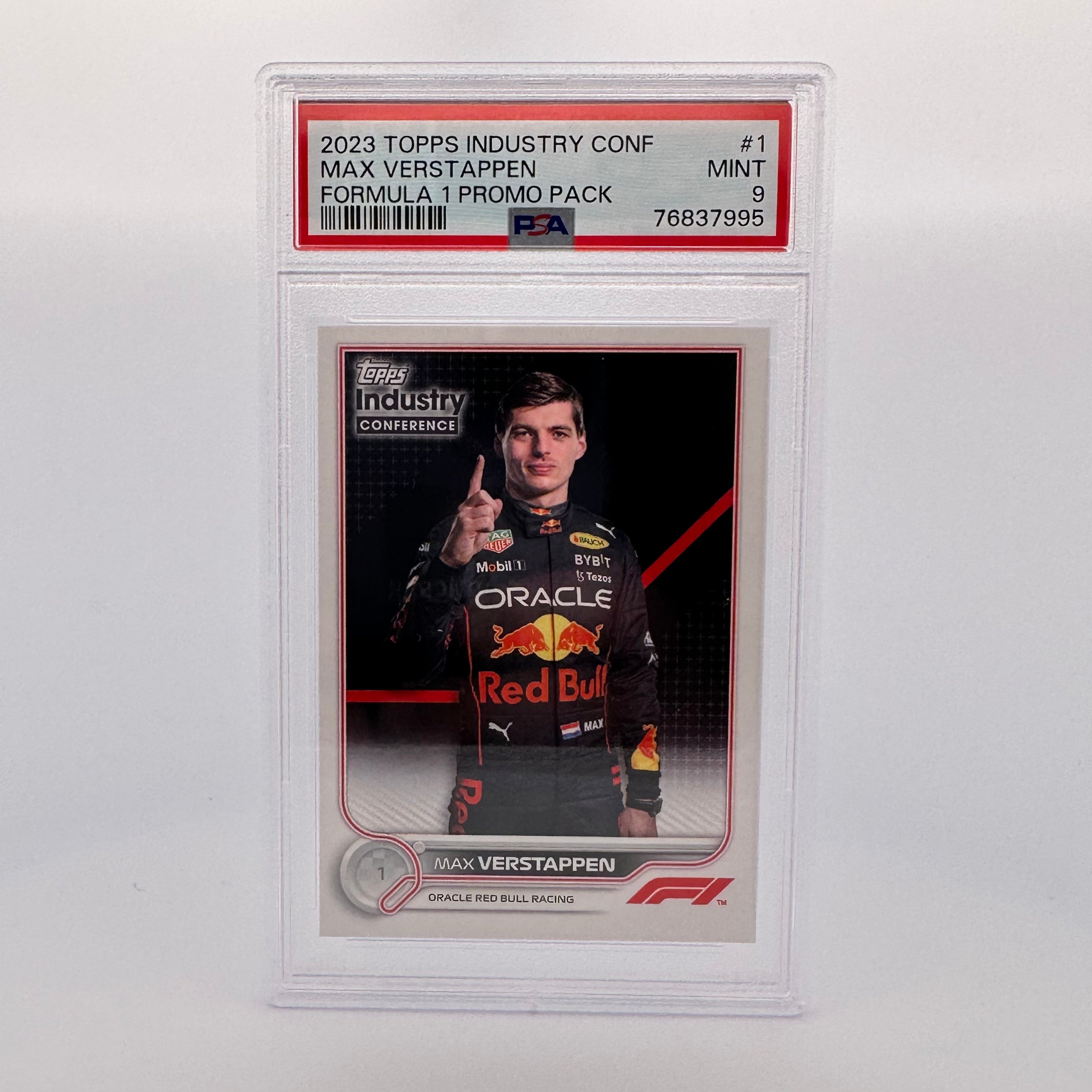 PSA 9 Graded MAX VERSTAPPEN #1 Industry Conference Promo Pack - Rare Collectible Trading Card for F1 Fans & Sports Memorabilia Enthusiasts