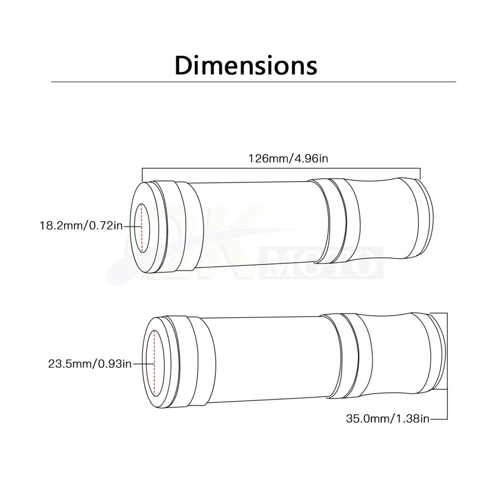 Premium Motorcycle Handlebar Grips - 7/8