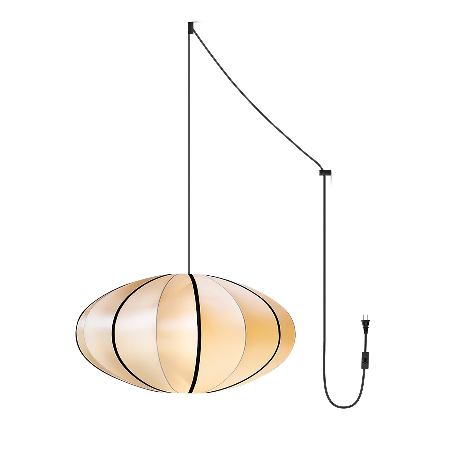 Bombori Pendant Swarovski Crystal Chandelier - Elegant Hanging Light Fixture for Dining Room, Bedroom & Living Room Decor
