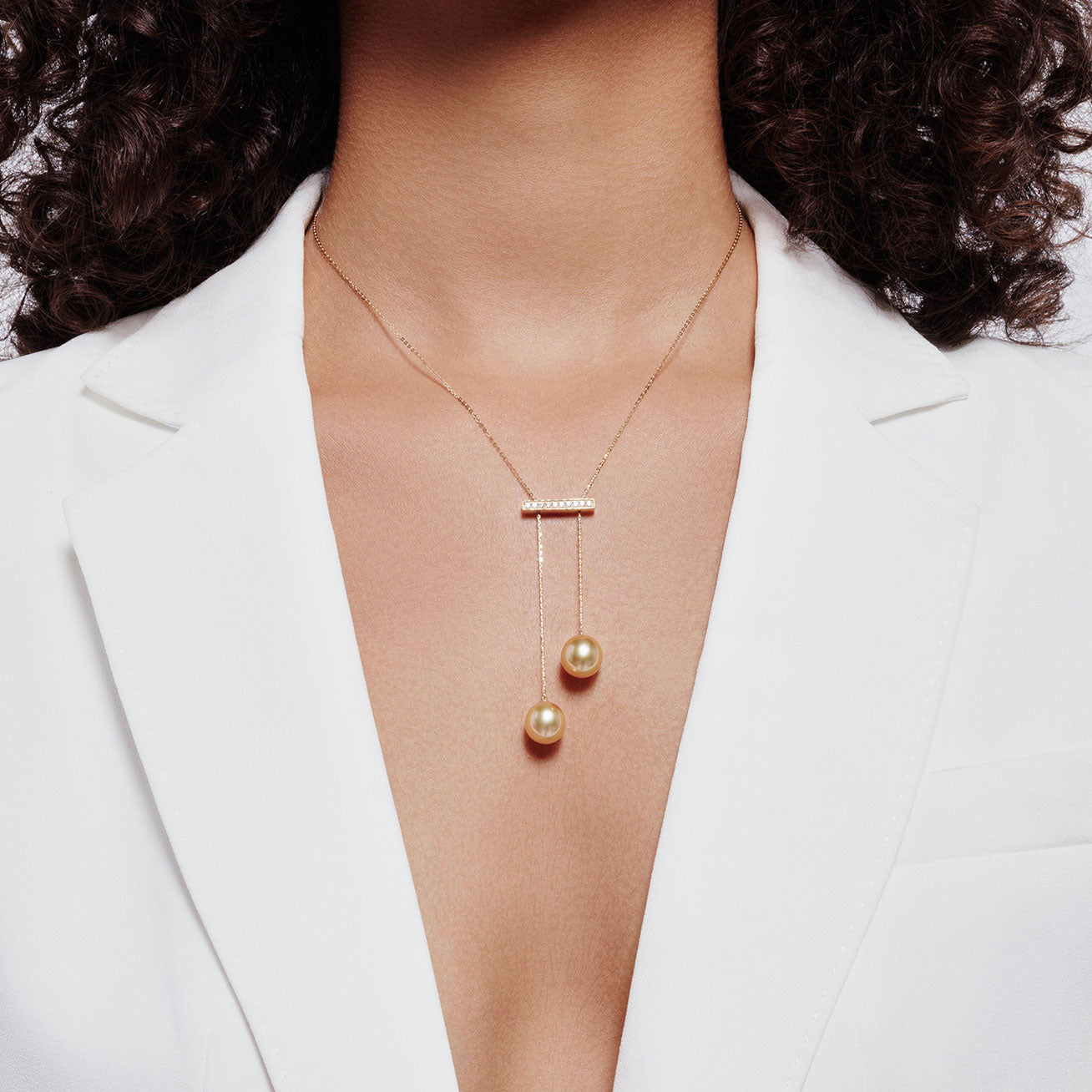 18K Solid Gold South Sea Golden Pearl Necklace KN00282 - Elegant Jewelry for Women, Luxury Gift for Wedding, Anniversary & Special Occasions
