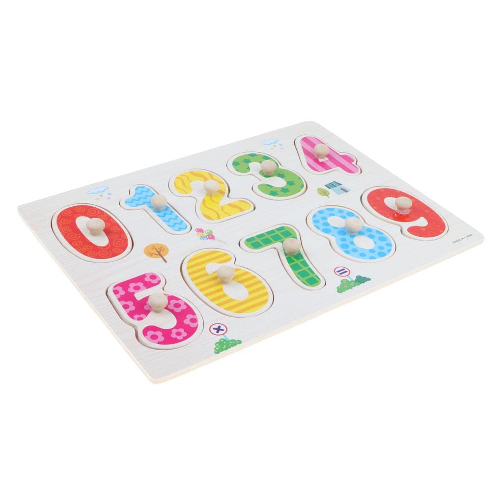 Enakshi Creations Wooden Peg Jigsaw Puzzle - Educational Number Learning Toy for Toddlers & Preschool Kids | Safe & Durable Wooden Baby Gift | Perfect for Early Childhood Development & Montessori Learning