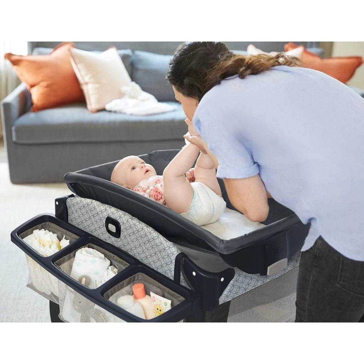 Graco Pack 'n Play Playard with Quick Connect Portable Lounger - Deluxe McKinley Design for Baby Travel & Home Playpen | Perfect for Nursery, Daycare & On-the-Go Parents