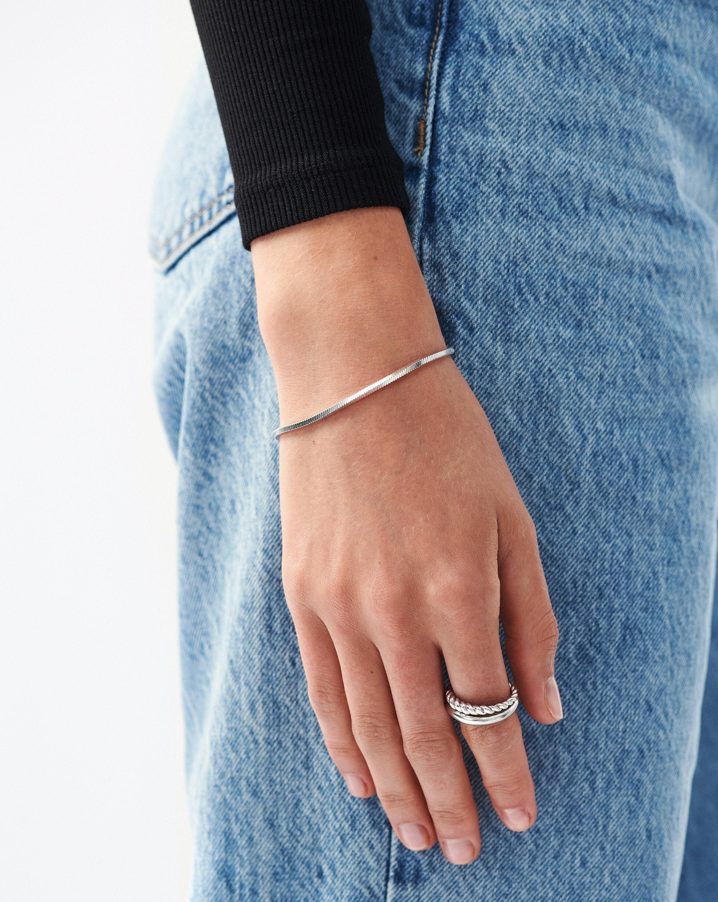 Lucy Williams Square Snake Chain Bracelet for Women - Elegant Gold Plated Stainless Steel Jewelry - Perfect for Parties, Weddings & Everyday Wear