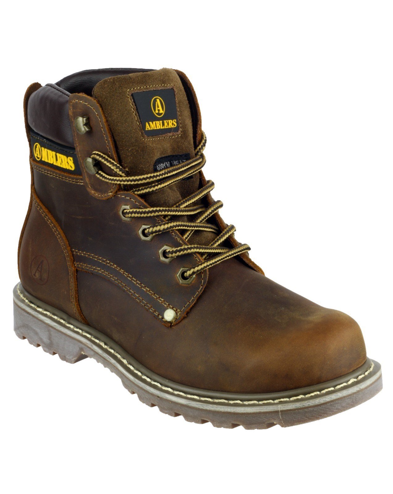 DORKING Men's Brown Casual Work Boots - Comfortable & Durable for Outdoor, Construction, and Everyday Wear