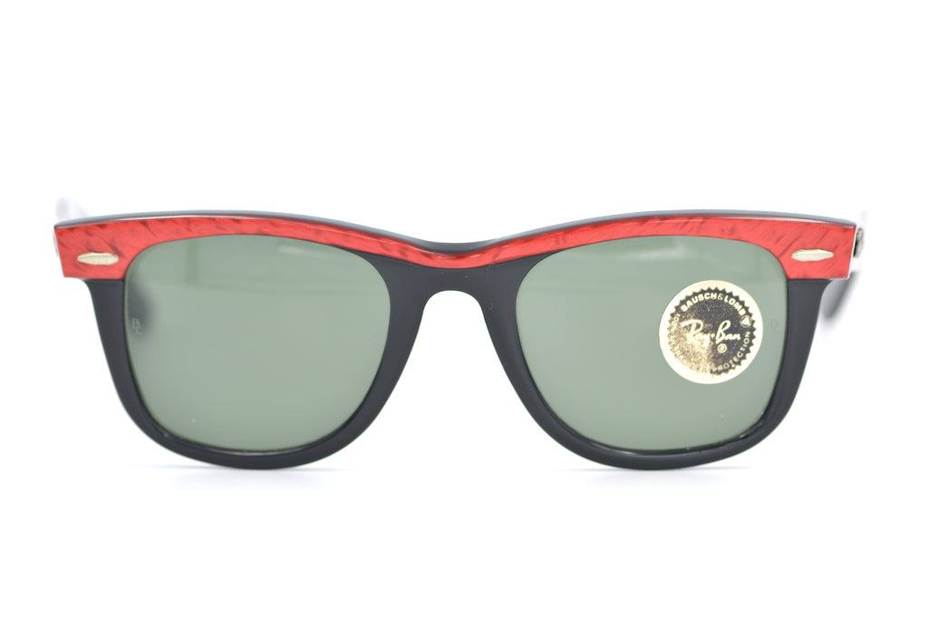 RayBan Red Top Wayfarer Sunglasses - Classic Polarized UV Protection for Men & Women - Perfect for Driving, Beach & Outdoor Activities