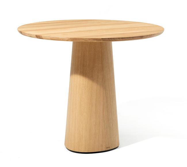 Modern Round Dining Table by Ton - Solid Wood Top & Metal Base for Kitchen, Dining Room, or Breakfast Nook | Stylish & Durable Home Furniture
