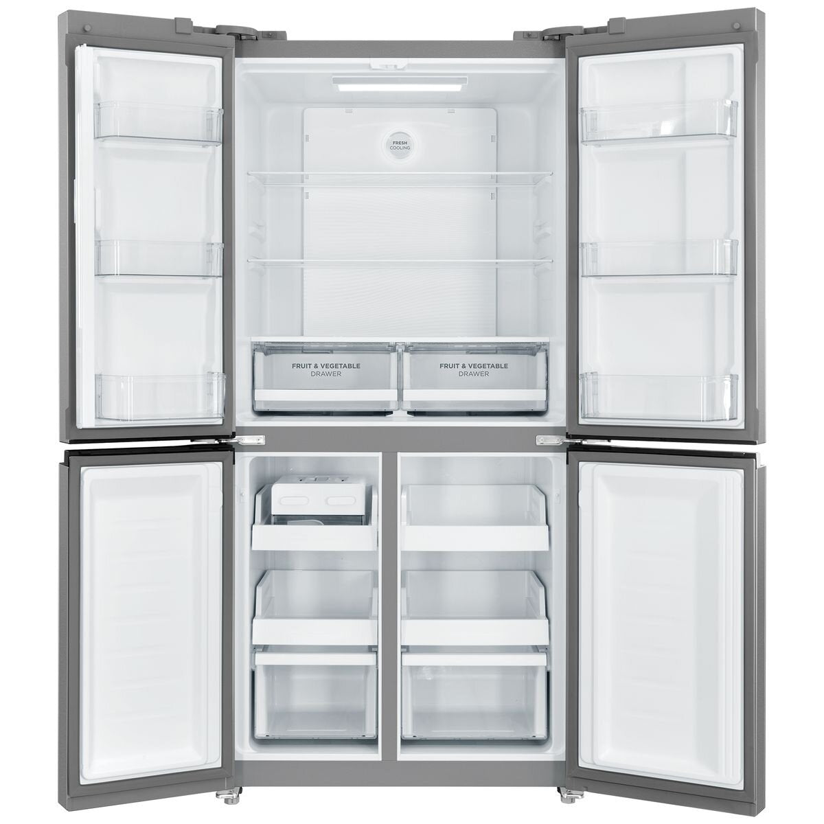 Westinghouse 496L French Door Refrigerator with Ice Maker - Stainless Steel WQE4900AA - Energy Efficient Large Capacity Fridge for Modern Kitchen & Open Plan Living Spaces