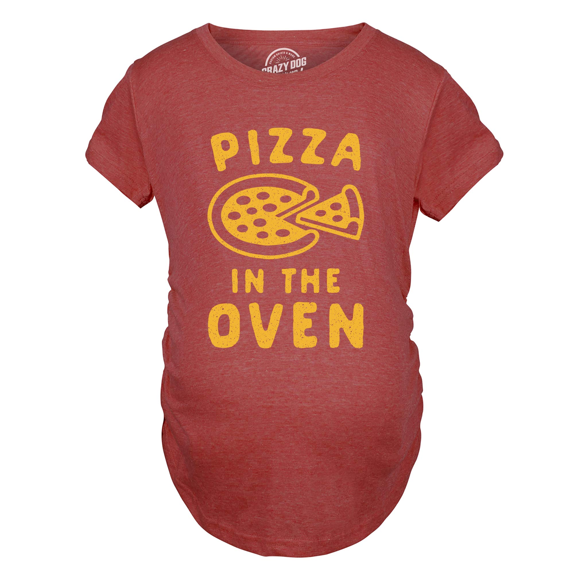 Funny Pregnancy Announcement T-Shirt - Maternity Pizza in The Oven Tee | Italian Food Inspired Maternity Shirt for Expecting Moms | Perfect for Gender Reveal, Baby Shower & Pregnancy Photos