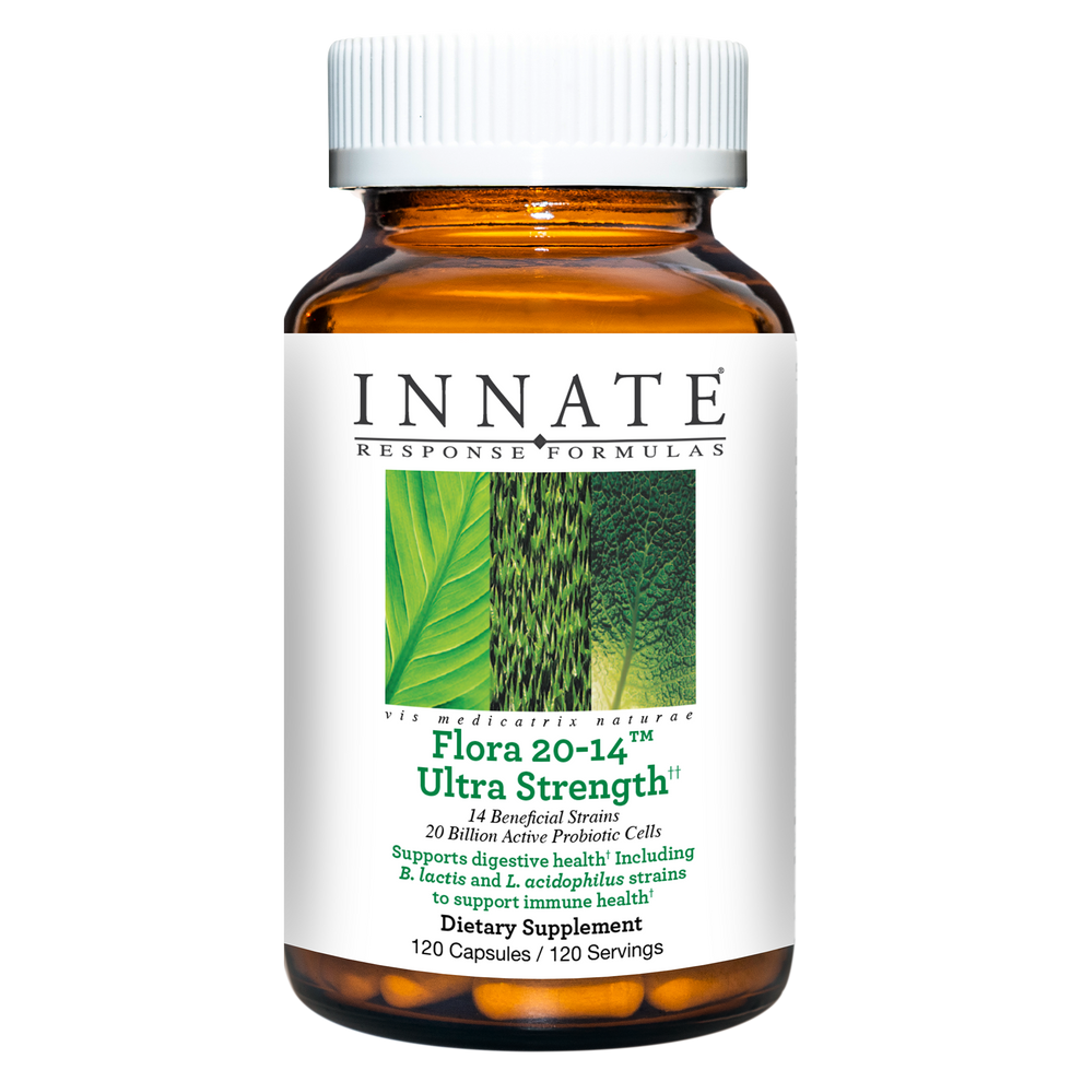 Innate Response Flora 20 14™ Ultra Strength Probiotic Supplement - Supports Digestive & Immune Health - Ideal for Daily Wellness Routine & Travel