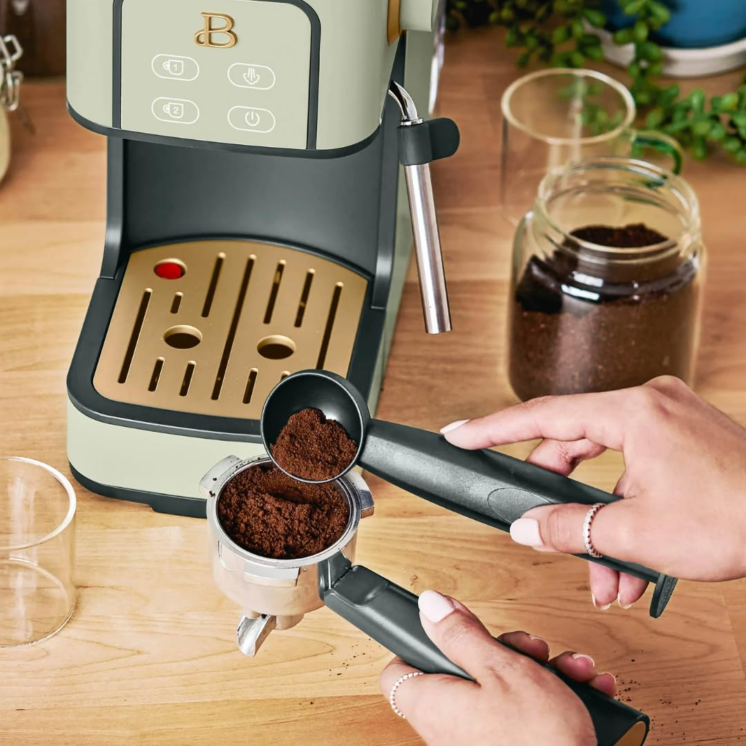 Premium 20-Bar Pressure Espresso Machine - Compact Fast Heating Coffee Maker with Milk Frother for Home & Office (Sage Green) | Perfect for Espresso, Latte & Cappuccino Lovers