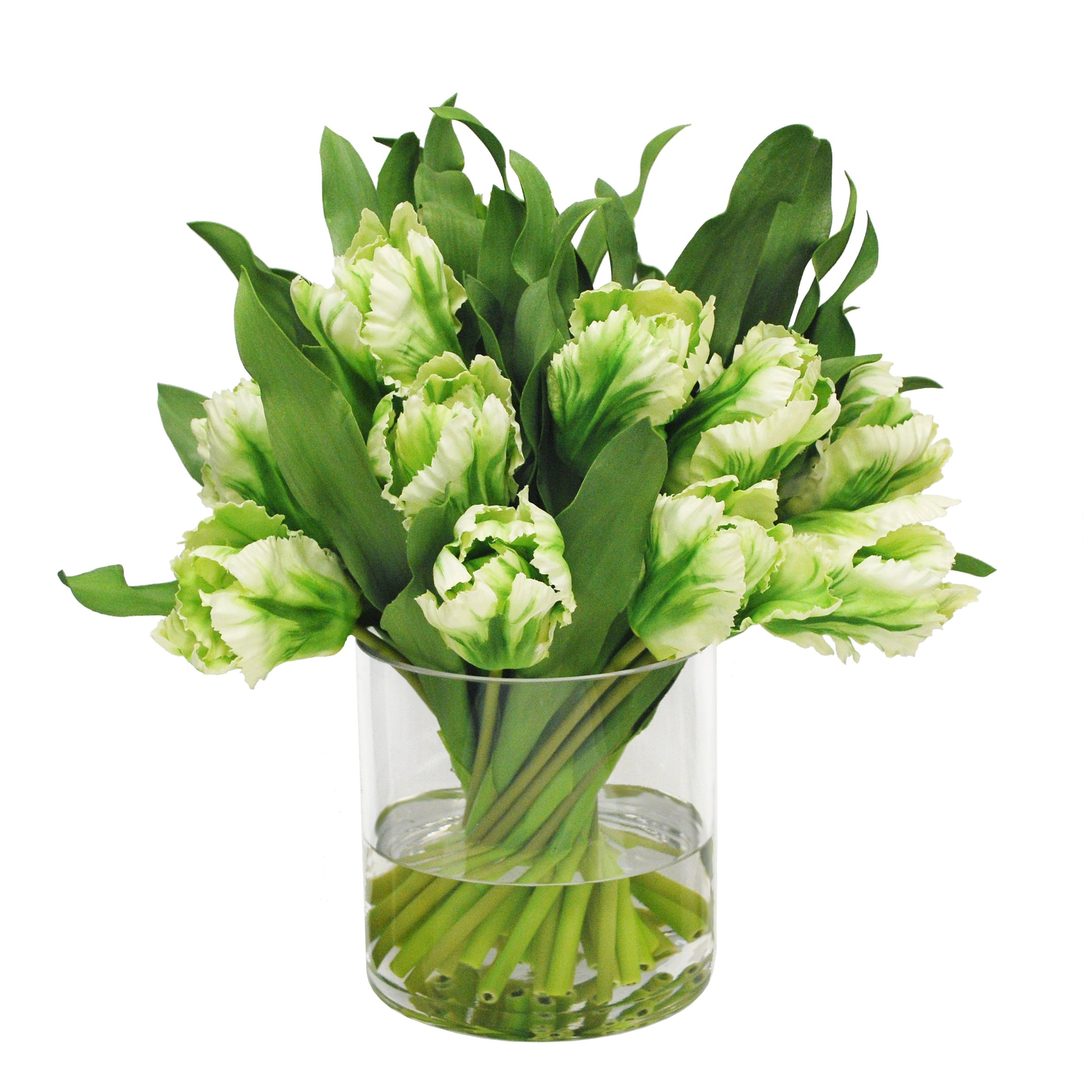Elegant Tulip in Glass Cylinder Vase - Perfect for Home Decor, Wedding Centerpieces & Spring Floral Arrangements