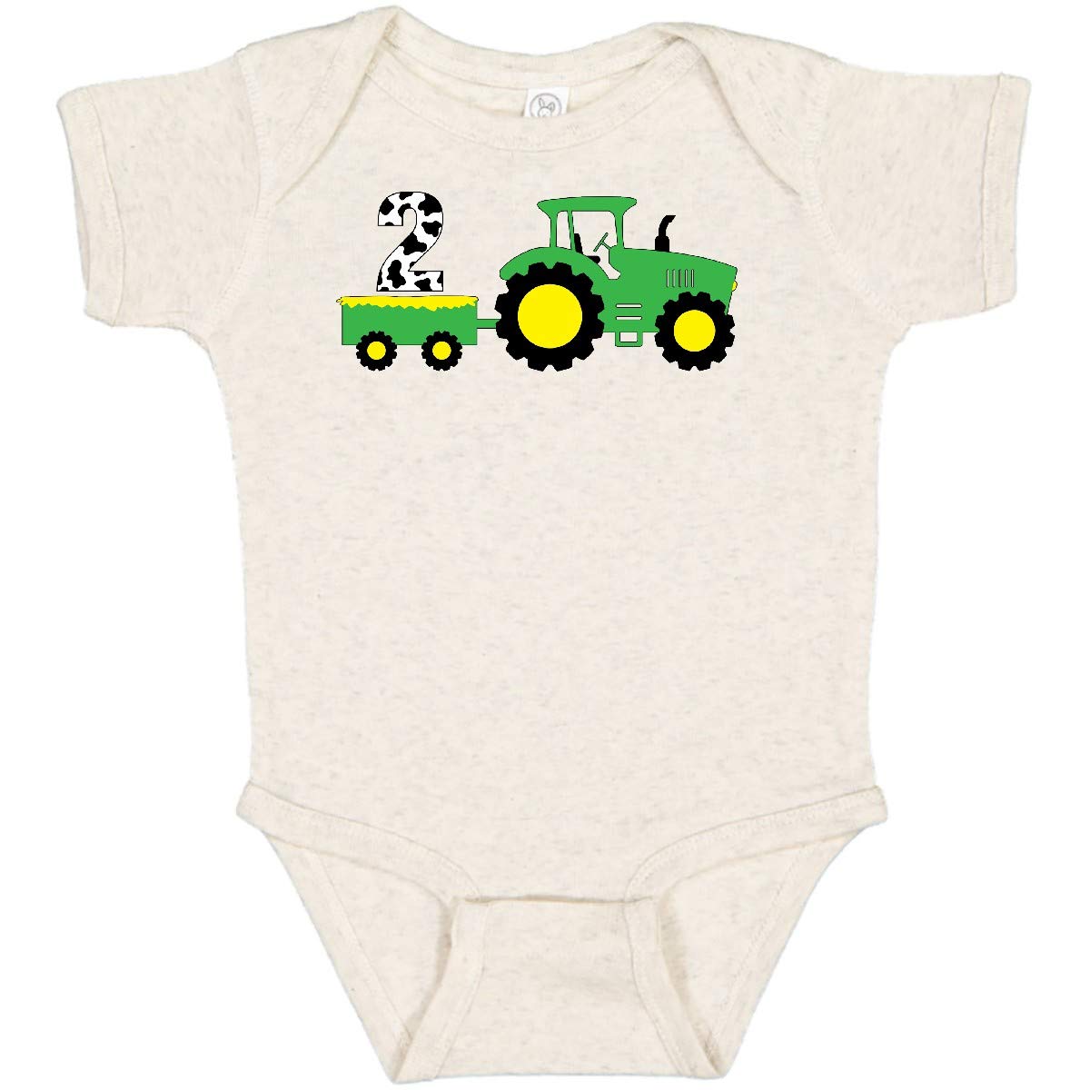 Inktastic Second Birthday Tractor Baby Bodysuit - Cute Farm-Themed Outfit for Toddler Boys & Girls - Perfect for Birthday Parties, Photo Shoots & Farm Visits