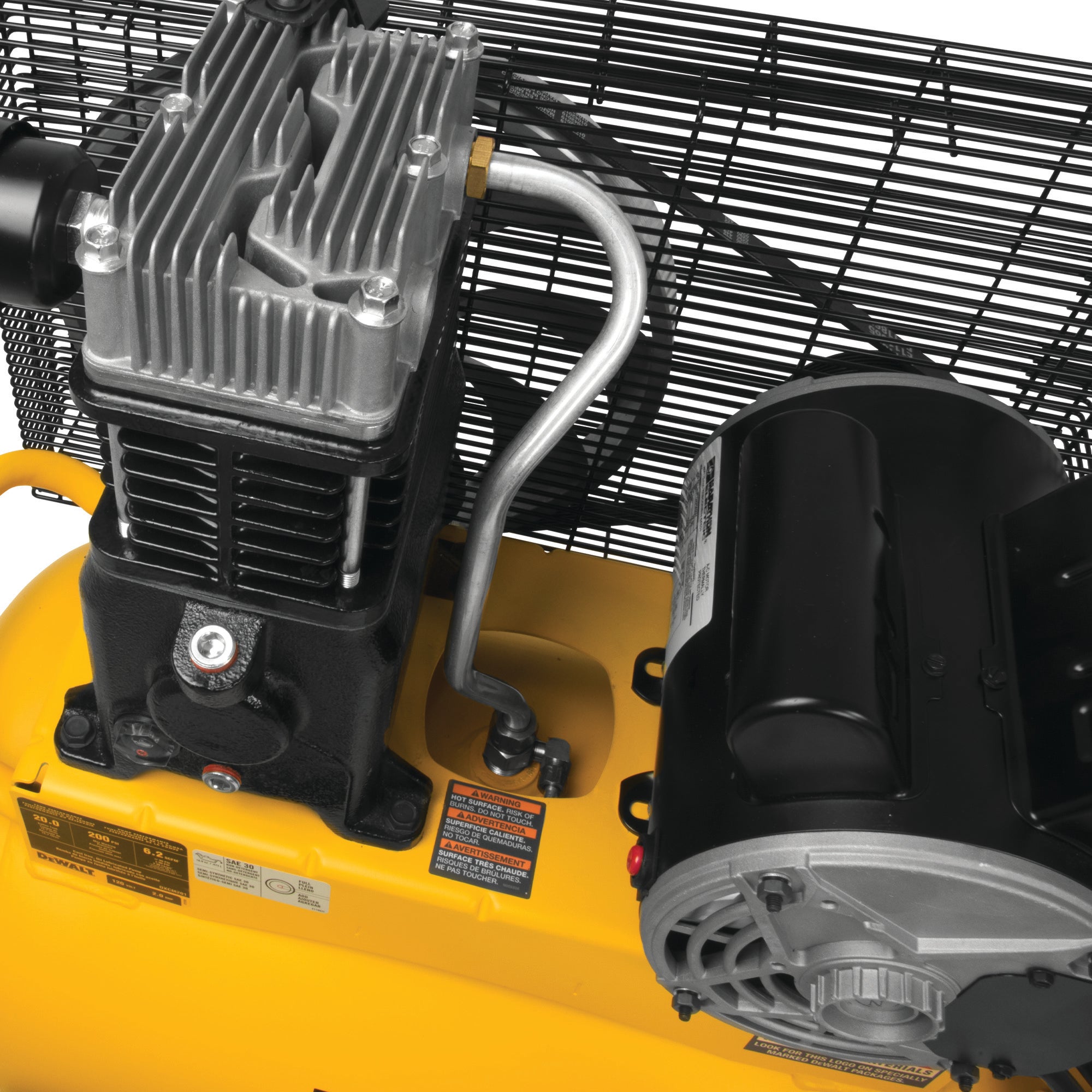 **DeWALT DXCM201 20-Gallon 200 PSI Oil-Lubricated Belt Drive Horizontal Air Compressor – Ideal for Home Workshops, Construction Sites & Heavy-Duty Pneumatic Tools**