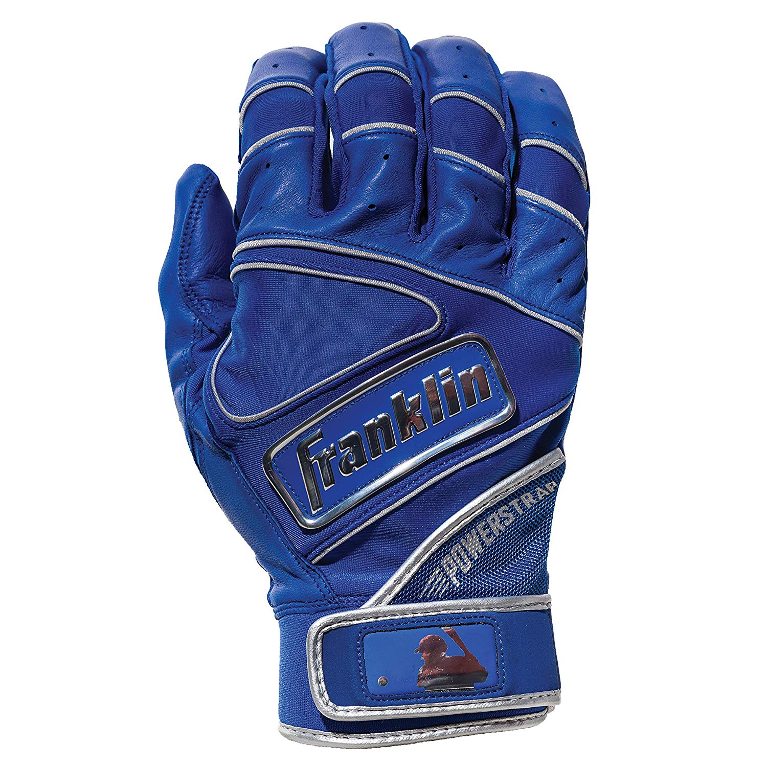 Franklin Powerstrap Chrome Adult Batting Gloves - Baseball & Softball Training Gloves for Men & Women - Perfect for Hitting, Fielding & Practice Sessions