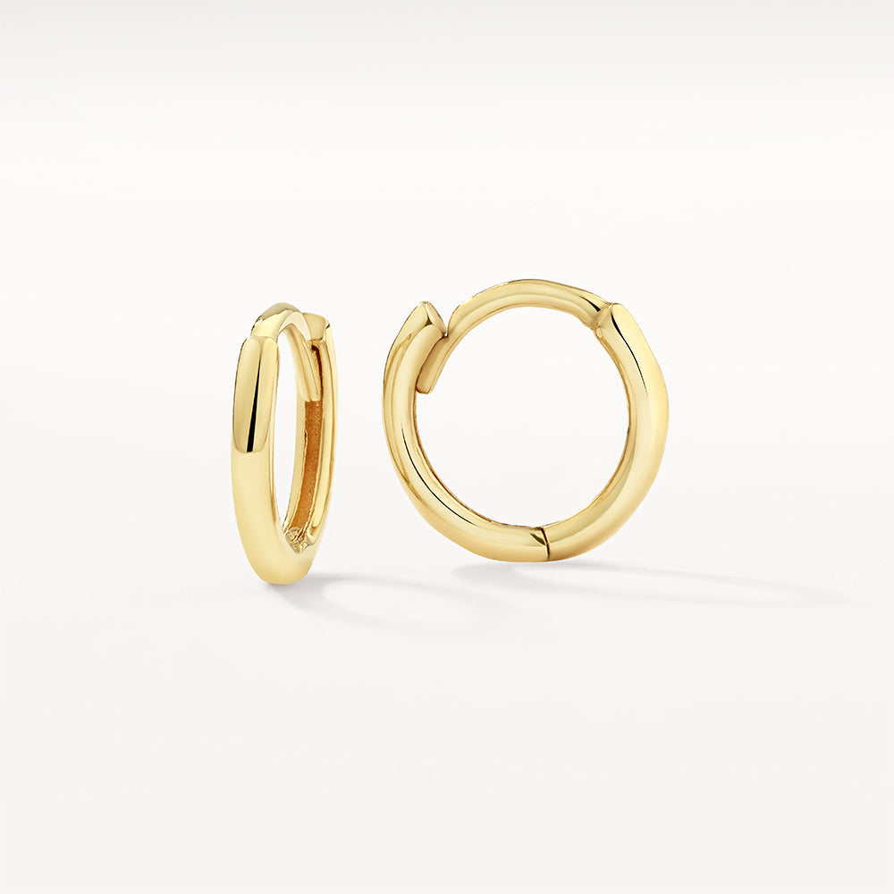 10k Gold Plain Mini Huggie Earrings - Dainty & Elegant Hoop Earrings for Everyday Wear | Perfect for Work, Date Night & Casual Outfits