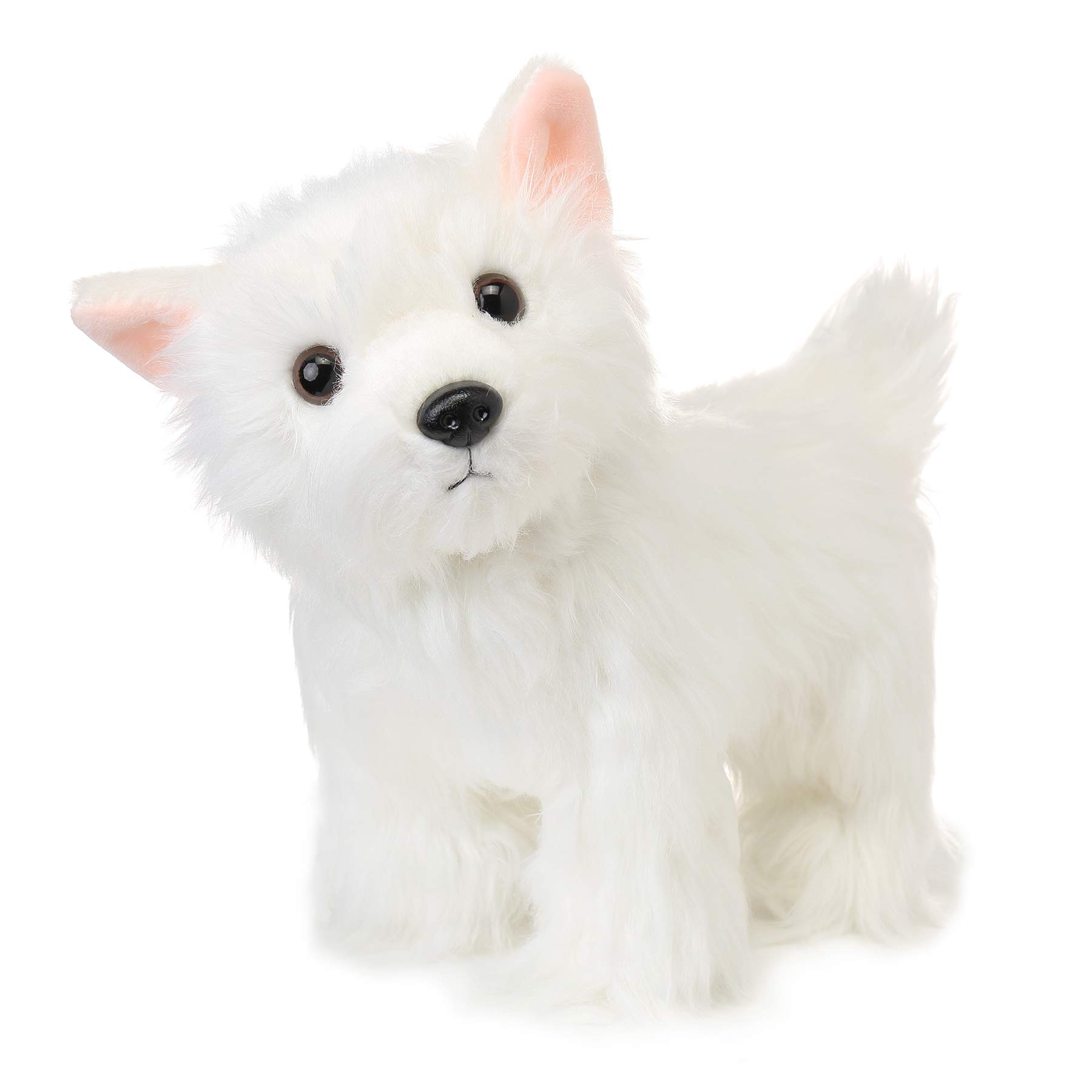 SOFTFUN Plush Dog Toy - Realistic White German Shepherd Stuffed Animal for Puppies, Chew Resistant & Cuddly - Perfect for Playtime, Training & Comfort (Gift for Dog Lovers)