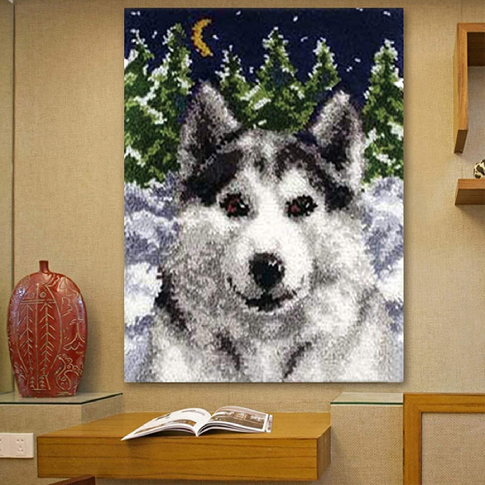 Handmade DIY Latch Hook Rug Kit for Adults & Beginners - 48x36 Inch Hanging Carpet with Embroidery Design - Creative Home Decor Tapestry for Living Room, Bedroom & Wall Art