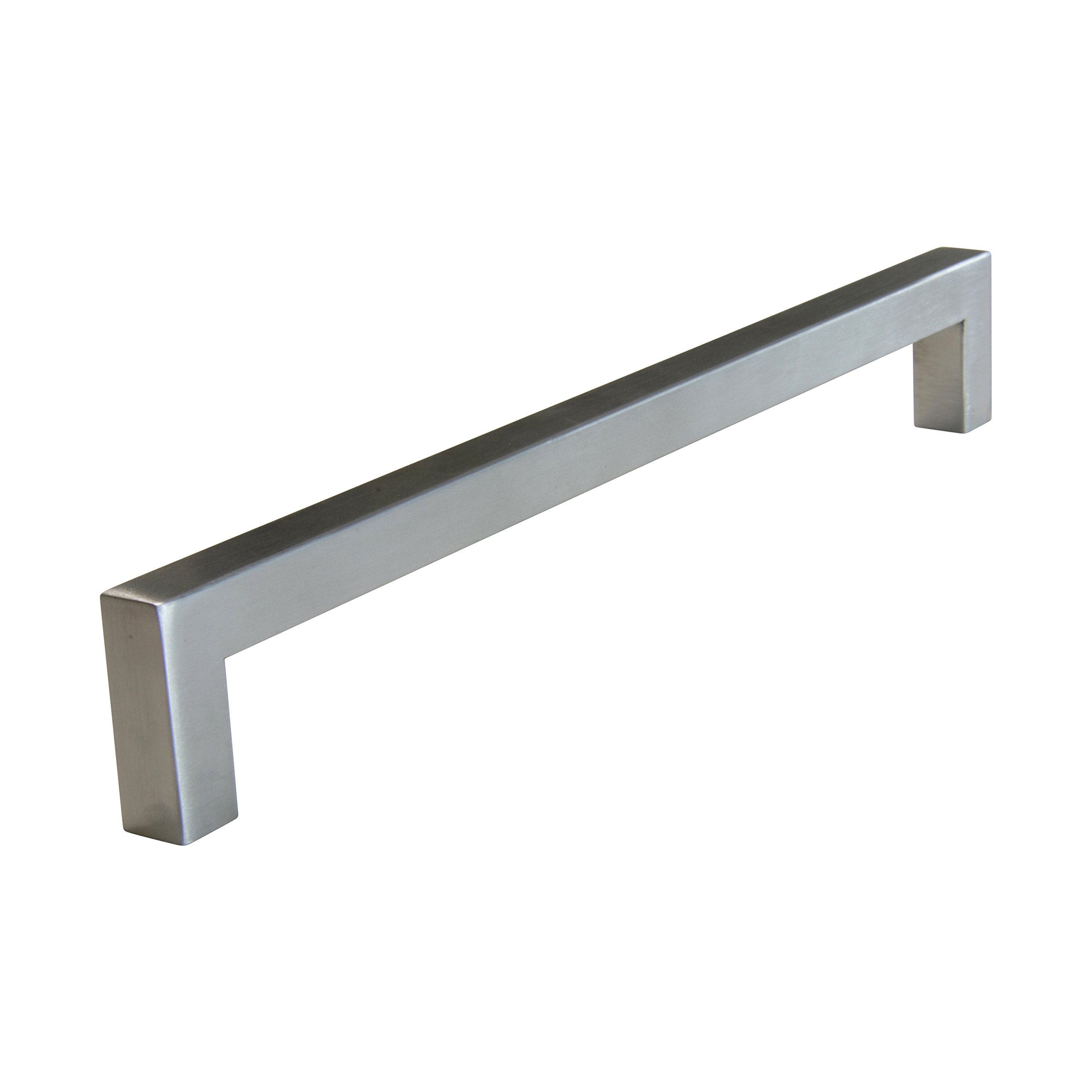 Modern Brushed Stainless Steel Cabinet Drawer Handles - 3 15/16 Inch (10 Pack) | RCH Hardware HD-SS128-224 | Durable Kitchen & Bathroom Hardware for Cabinets, Dressers & Furniture
