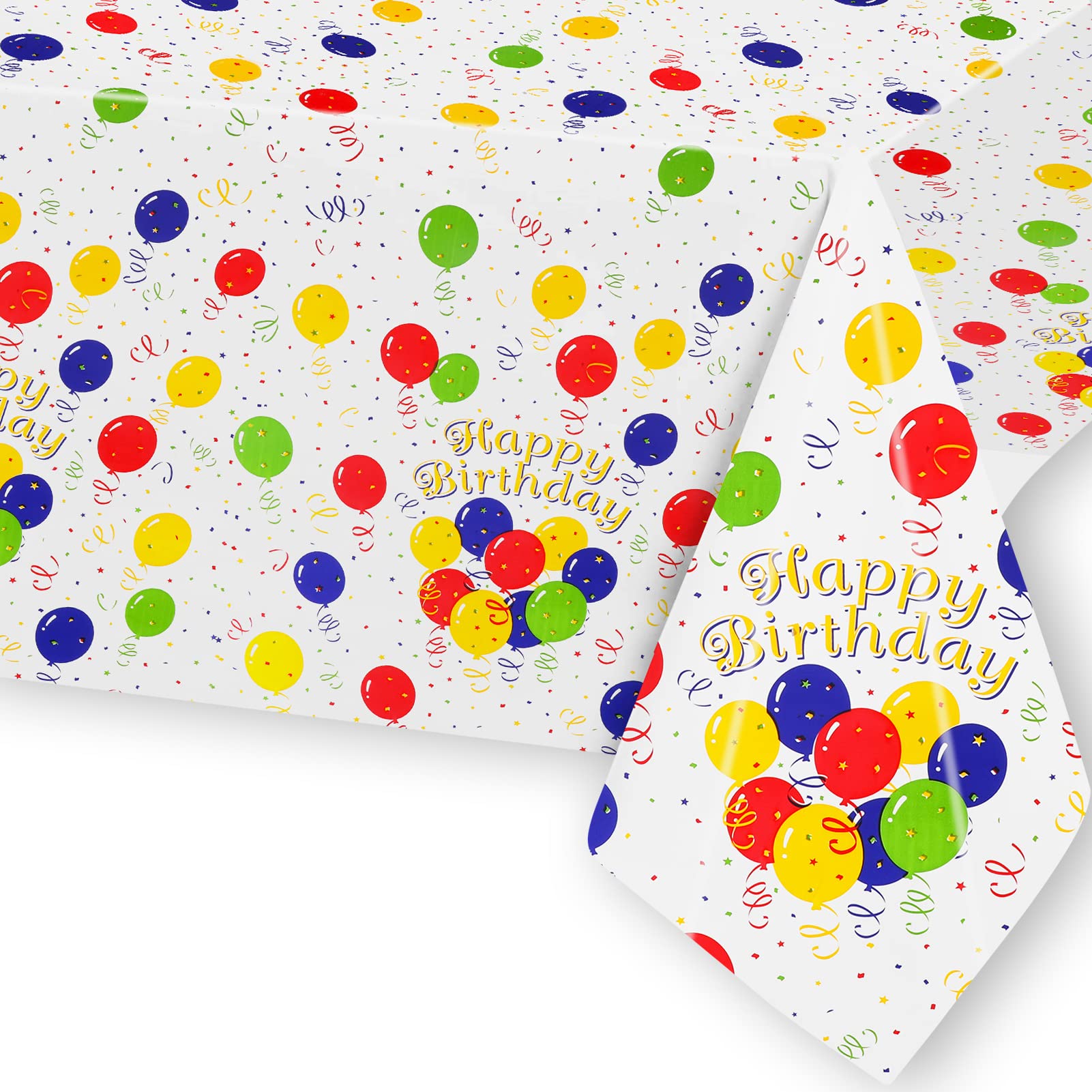 2 Pack Colorful Balloon Plastic Rectangular Tablecloths 54