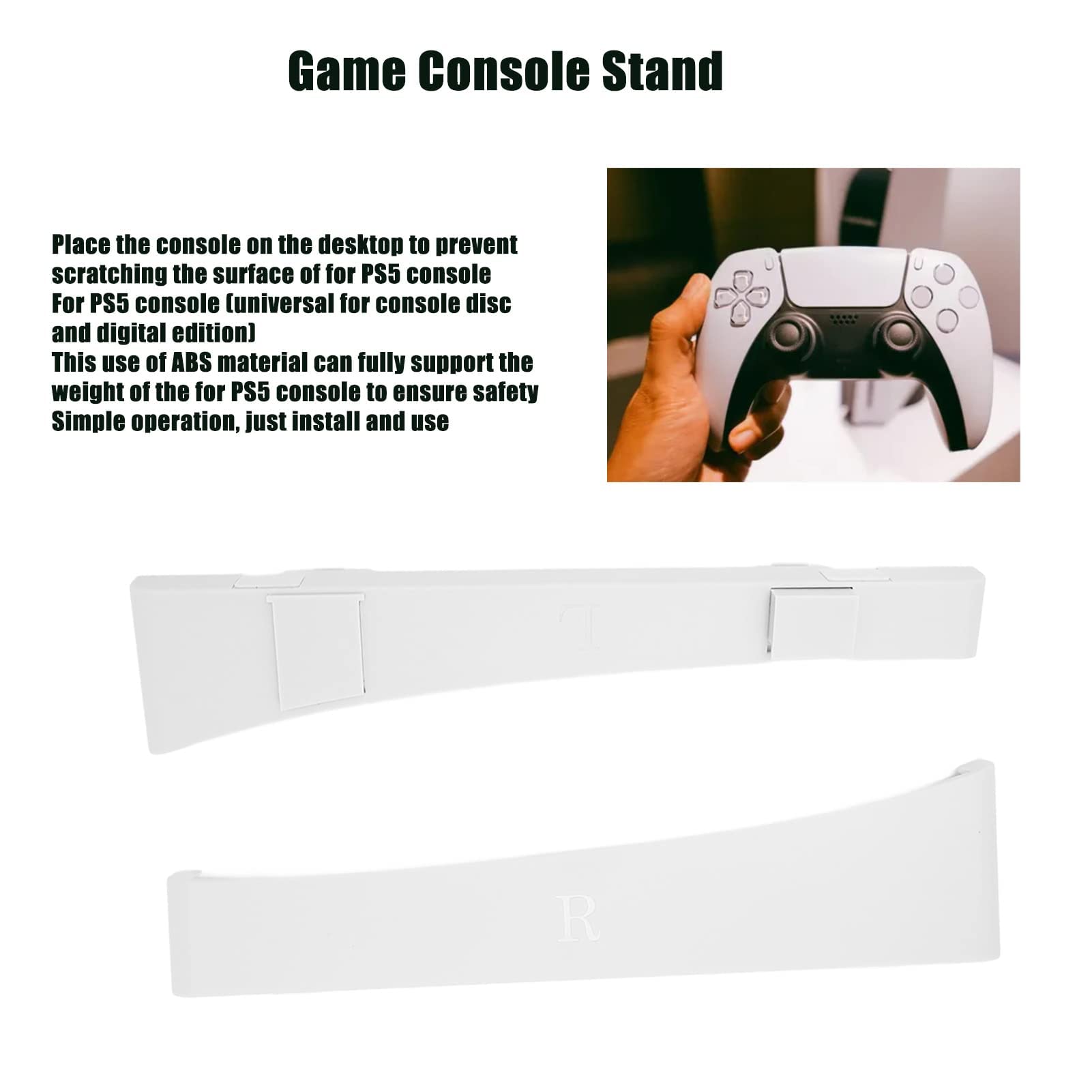 Archuu Console Desk Stand - Horizontal Base Stand Holder for PlayStation 5 (PS5) Disc & Digital Edition - Stable Non-Slip Gaming Accessory - Perfect for Gaming Setups, Living Room & Office Use