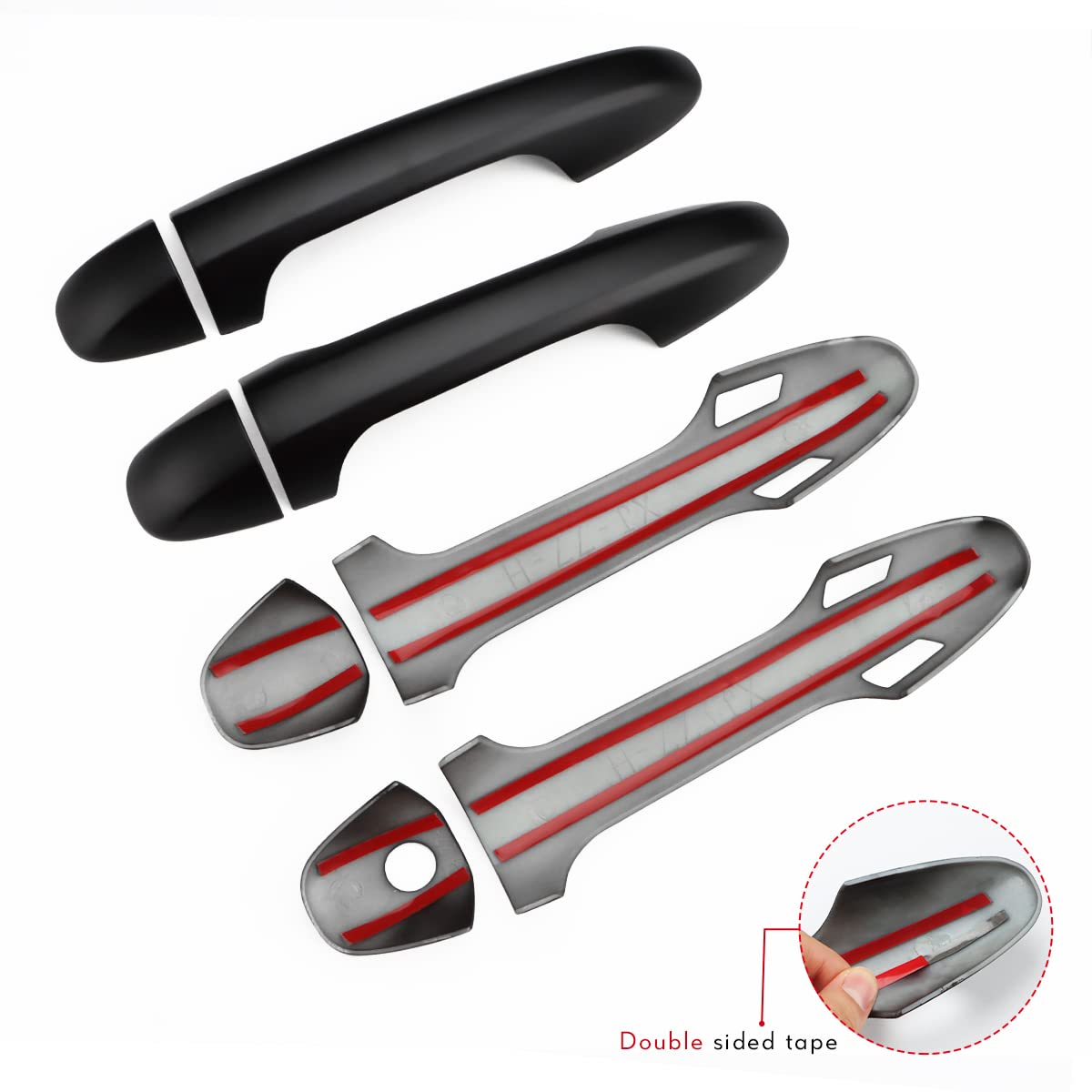 2016-2023 Toyota Tacoma Exterior Door Handle Cover with 4 Smart Key Holes - Matte Black Door Handle Protector Accessories | Weatherproof Protection & Enhanced Style for Off-Road Adventures & Daily Commuting