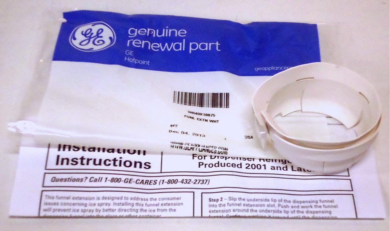 GE WR49X10075 Refrigerator Water Dispenser Funnel Frame Replacement Part - Compatible with Select GE Refrigerators, Easy Installation for Water Dispenser Repair (Kitchen Appliance Accessory)