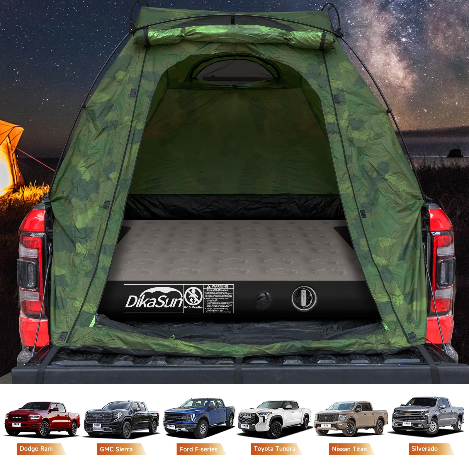 **5-5.8 ft Truck Bed Air Mattress – Full Size Short Inflatable Mattress for Camping, Road Trips & Outdoor Adventures**    *Perfect for short truck beds, camping trips, road travel, and outdoor relaxation!*
