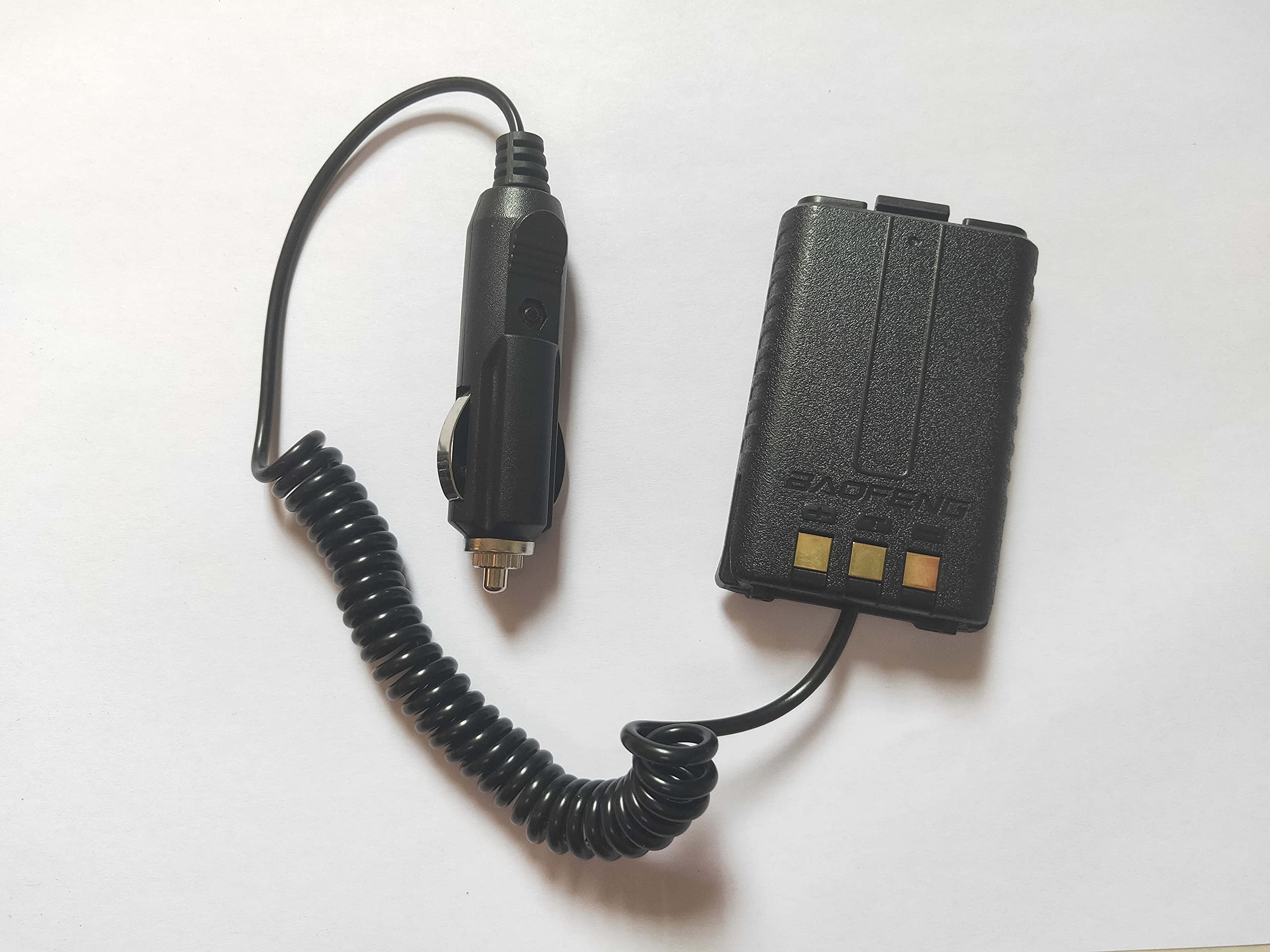 BAOFENG UV-5R Series Car Charger - 12V DC Battery Eliminator Power Adapter for UV-5R/UV-5R+/UV-5RA/UV-5RE/UV-5RE Plus/UV5R Pro Two Way Radios - Perfect for Trucking, Camping & Emergency Communication