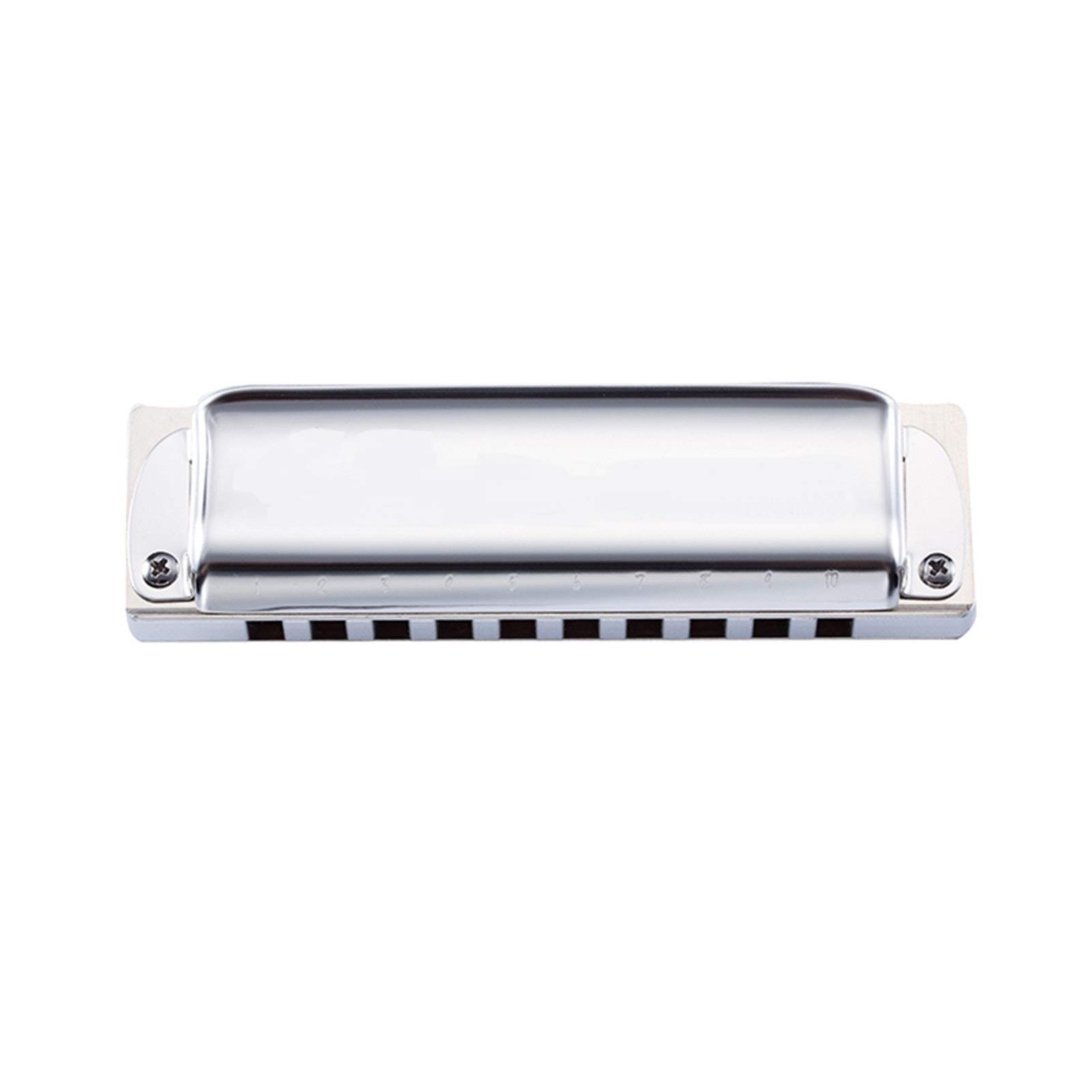 VGOWNRE 10 Hole Diatonic Harmonica in Key of C/Db/D/EB/E/F/G/Ab/A/Bb/B/Low F/High G - Professional Folk Harp for Blues, Jazz & Country Music - Perfect for Beginners & Musicians (Key of Ab)