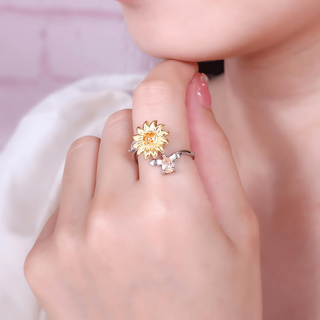 You're My Sunshine Spinning Anxiety Relief Fidget Ring for Stress & Focus - A336 | Perfect for ADHD, Anxiety, and Office Work