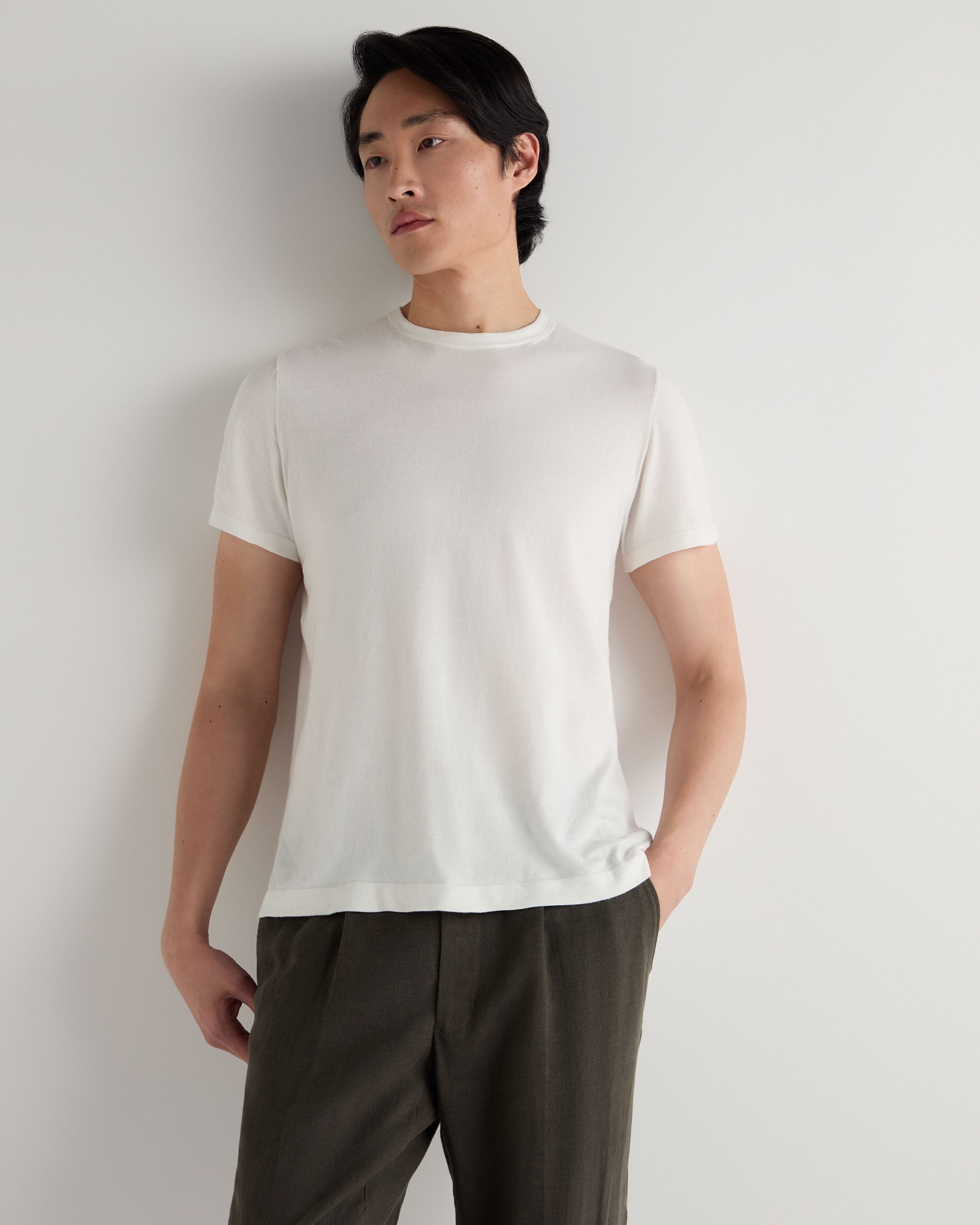 Premium Men's Cotton T-Shirt - Soft Breathable White Crewneck Tee for Casual Wear, Gym & Everyday Outfits
